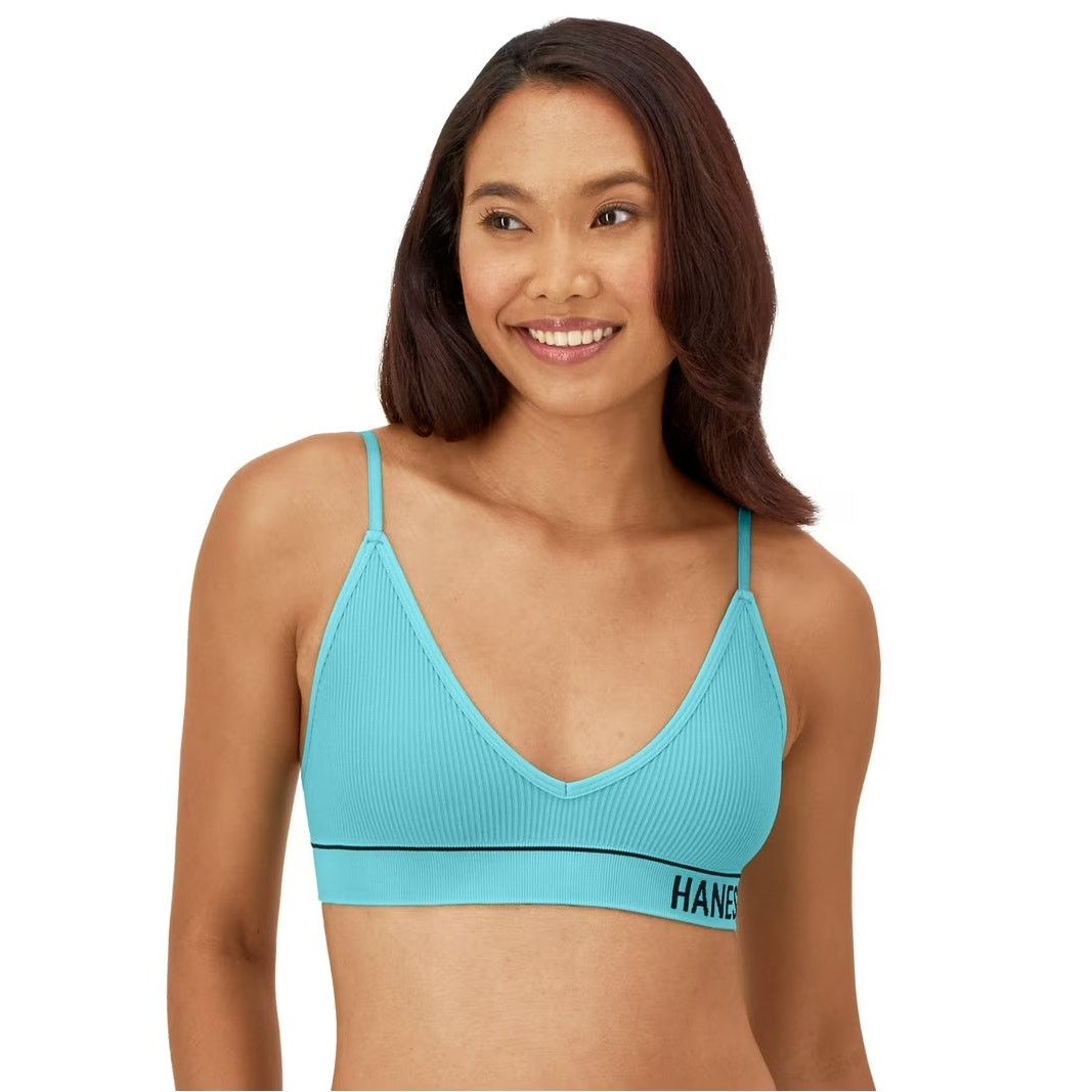 Hanes Hanes Originals Women's Rib Triangle Bra Size Large Size ONE SIZE - 1 Thumbnail