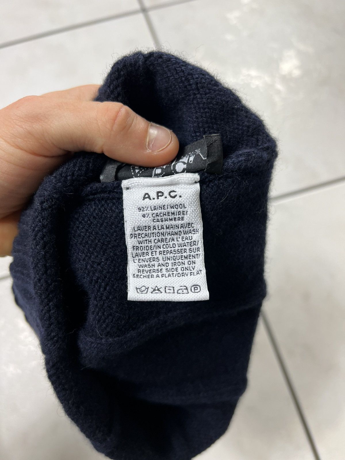 A.P.C. A.P.C. Rue Madame Paris wool cashmere ribbed knit beanie hat Size ONE SIZE - 13 Thumbnail