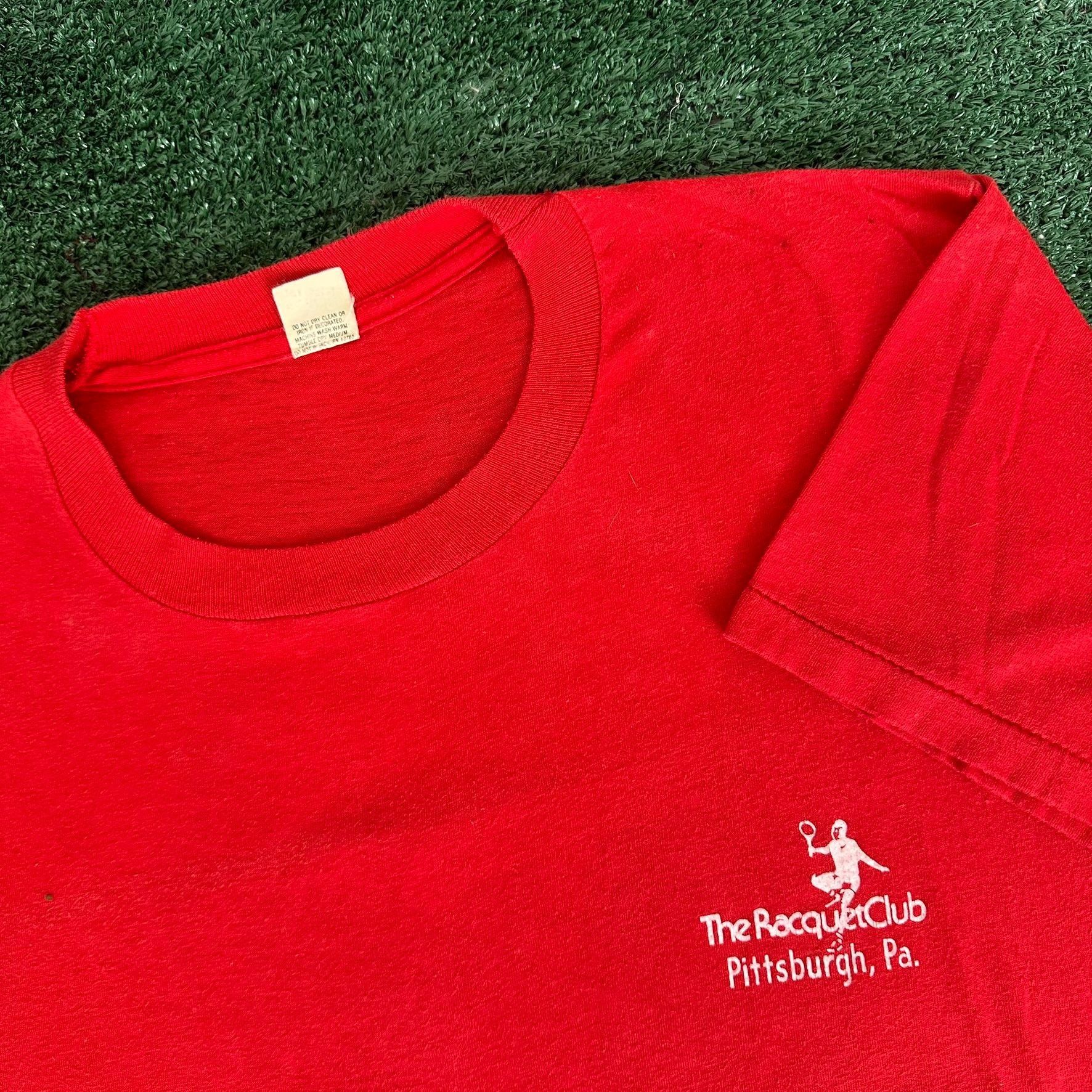 Vintage Vintage 80s Pittsburgh Squash Tournament T-Shirt Single Stit Size US M / EU 48-50 / 2 - 4 Thumbnail