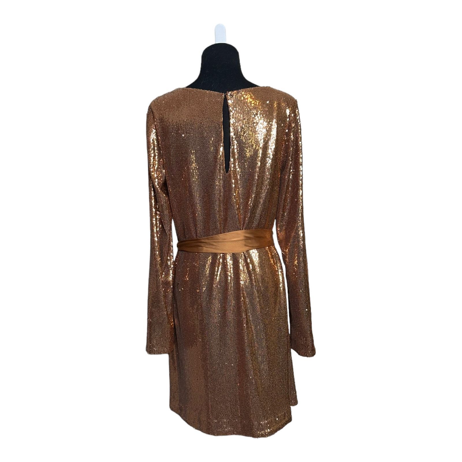 Ramy Brook Ramy Brook Hallie Gold Sequin Belted Mini Dress size S Size S / US 4 / IT 40 - 2 Thumbnail