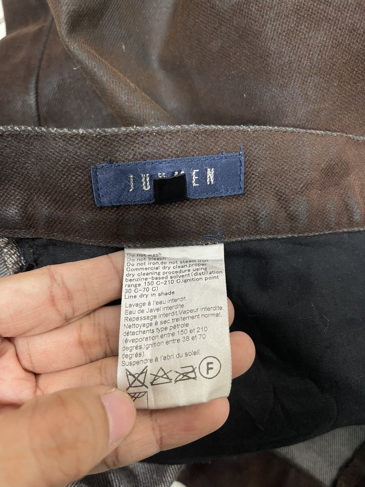 Japanese Brand Crazy Jun Men Black Jeans Size US 33 - 16 Thumbnail