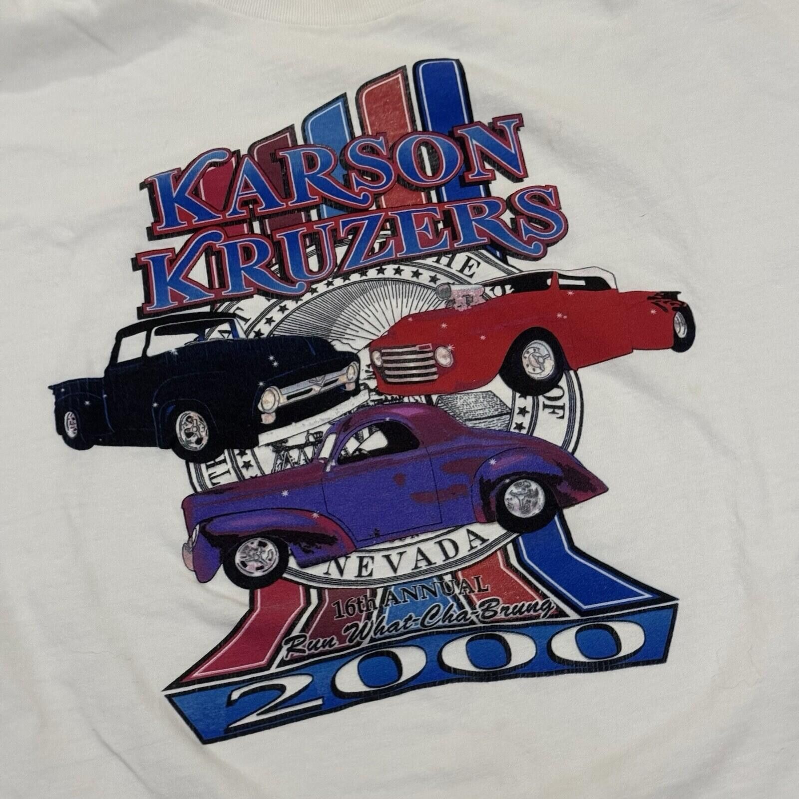 Vintage Vintage Y2K Hot Rod Classic Car Shirt Karson Kruzers Size US XL / EU 56 / 4 - 2 Thumbnail