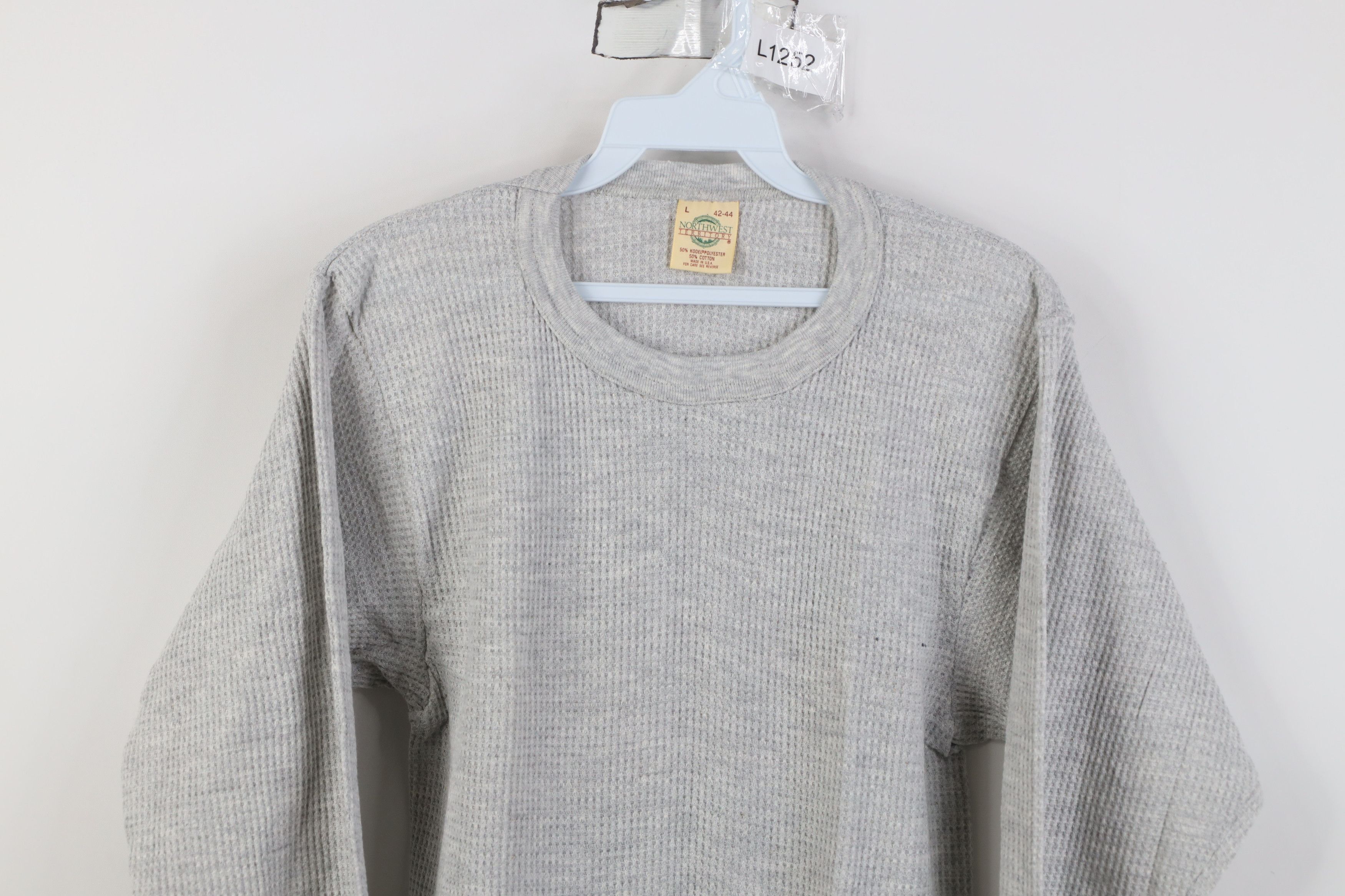 Vintage Vintage 70s Streetwear Waffle Knit Long Sleeve T-Shirt USA Size US L / EU 52-54 / 3 - 2 Thumbnail