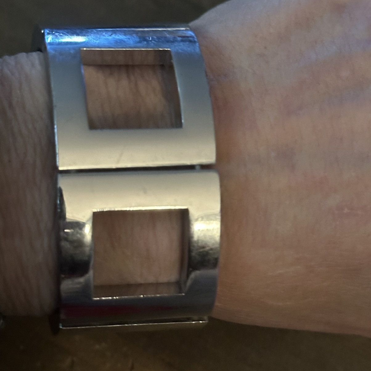 Other Chunky silver tone square link stretch bracelet Size ONE SIZE - 4 Thumbnail