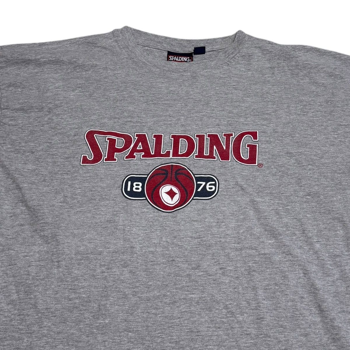 Spalding × Vintage Vintage 2000s Spalding Basketball Logo Gray Shirt Adult XL Size US XL / EU 56 / 4 - 2 Thumbnail