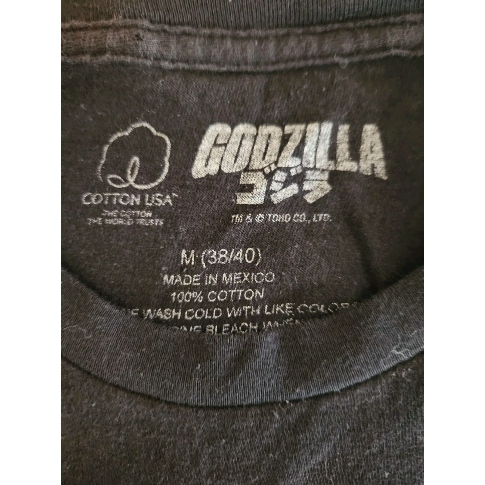 Vintage Godzilla ToHo Co. Anime Japanese Black Crewneck Graphic T-Shirt Mens M Size US M / EU 48-50 / 2 - 2 Thumbnail