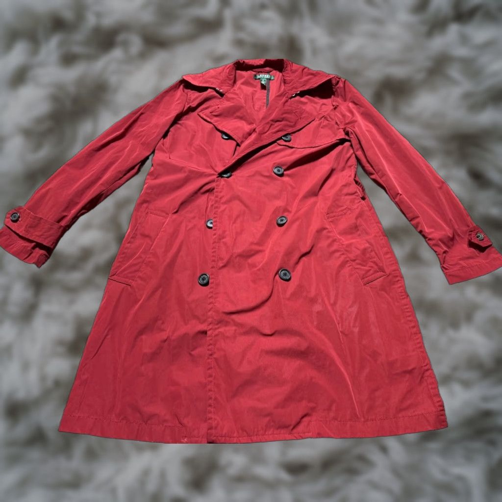 Ralph Lauren Lauren Ralph Lauren Jacket Trench Coat Womens Regular Size M Red Waterproof Long Zipper Softshell Logo Size M / US 6-8 / IT 42-44 - 1 Thumbnail