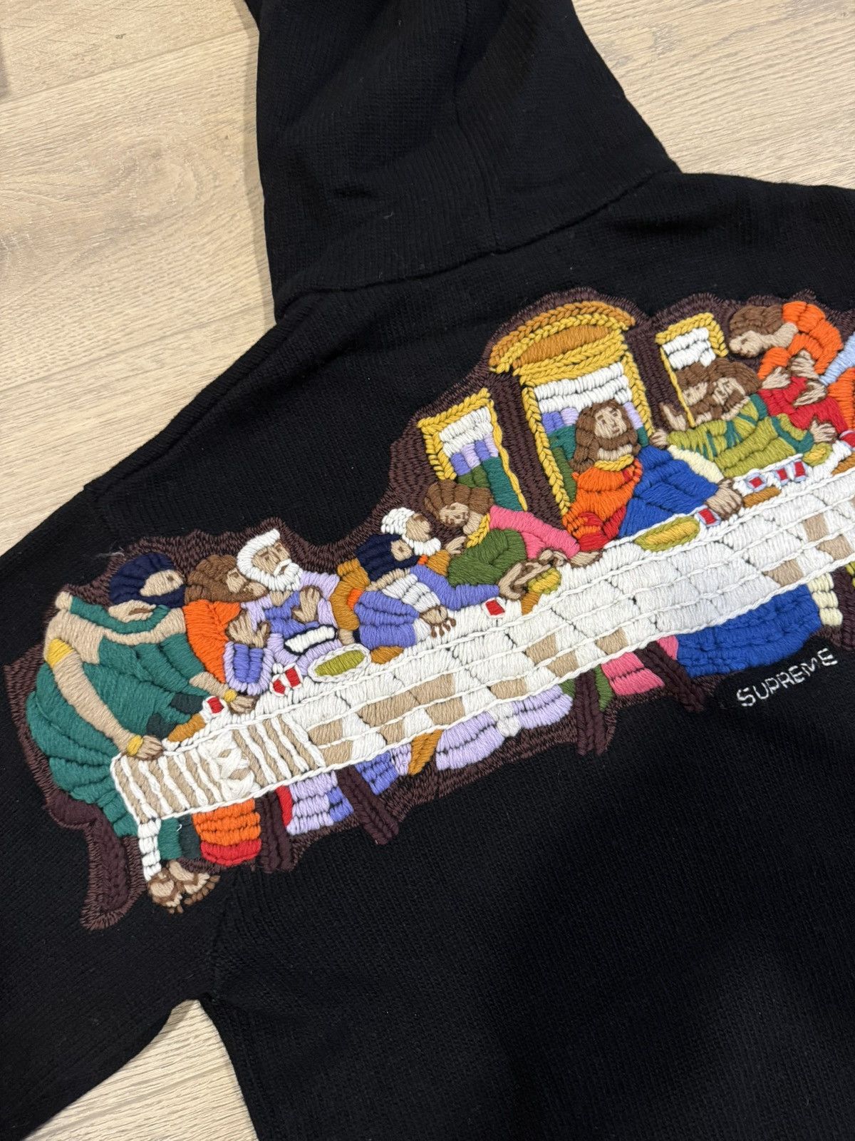 Supreme Supreme Last Supper Embroidered Zip Up Hooded Supreme Supreme Last Supper Embroidered Zip Up Hooded