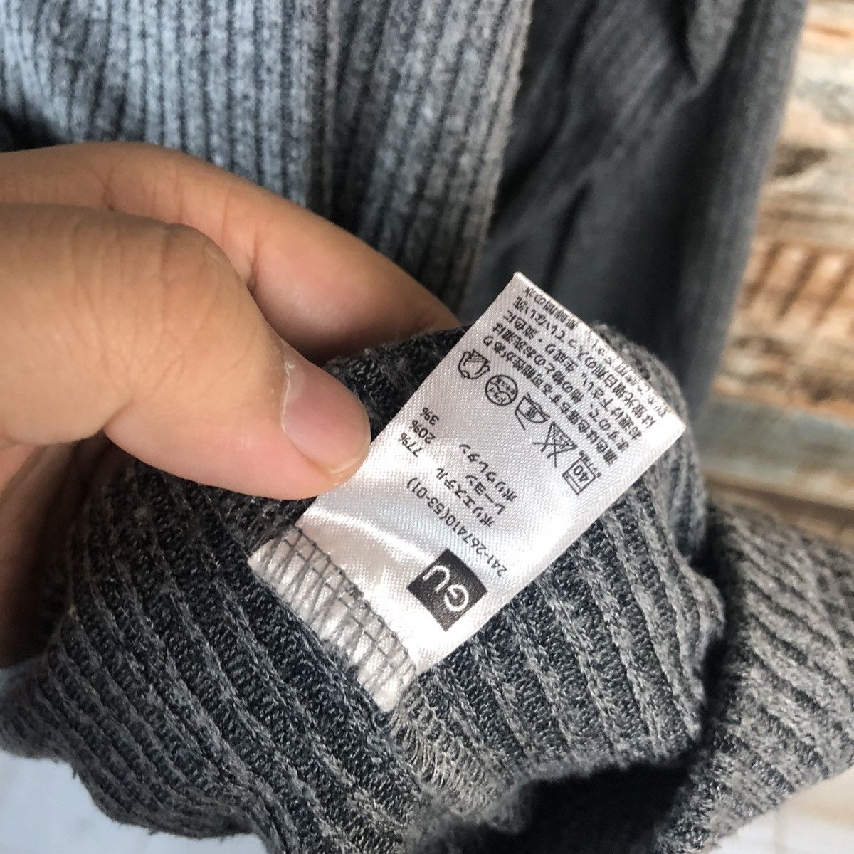 GU × Homespun Knitwear GU Grey Cardigan Hoodie Knitwear #A1861 Size M / US 6-8 / IT 42-44 - 10 Thumbnail