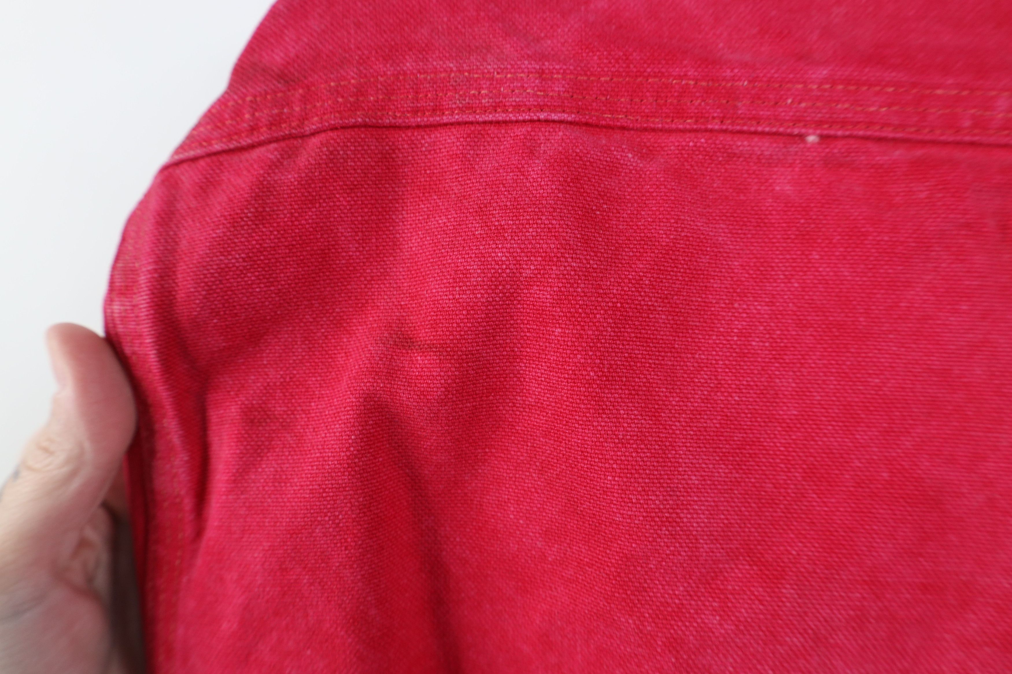 Carhartt Vintage 90s Carhartt Acid Wash Canvas Button Shirt Red USA Size US M / EU 48-50 / 2 - 12 Thumbnail