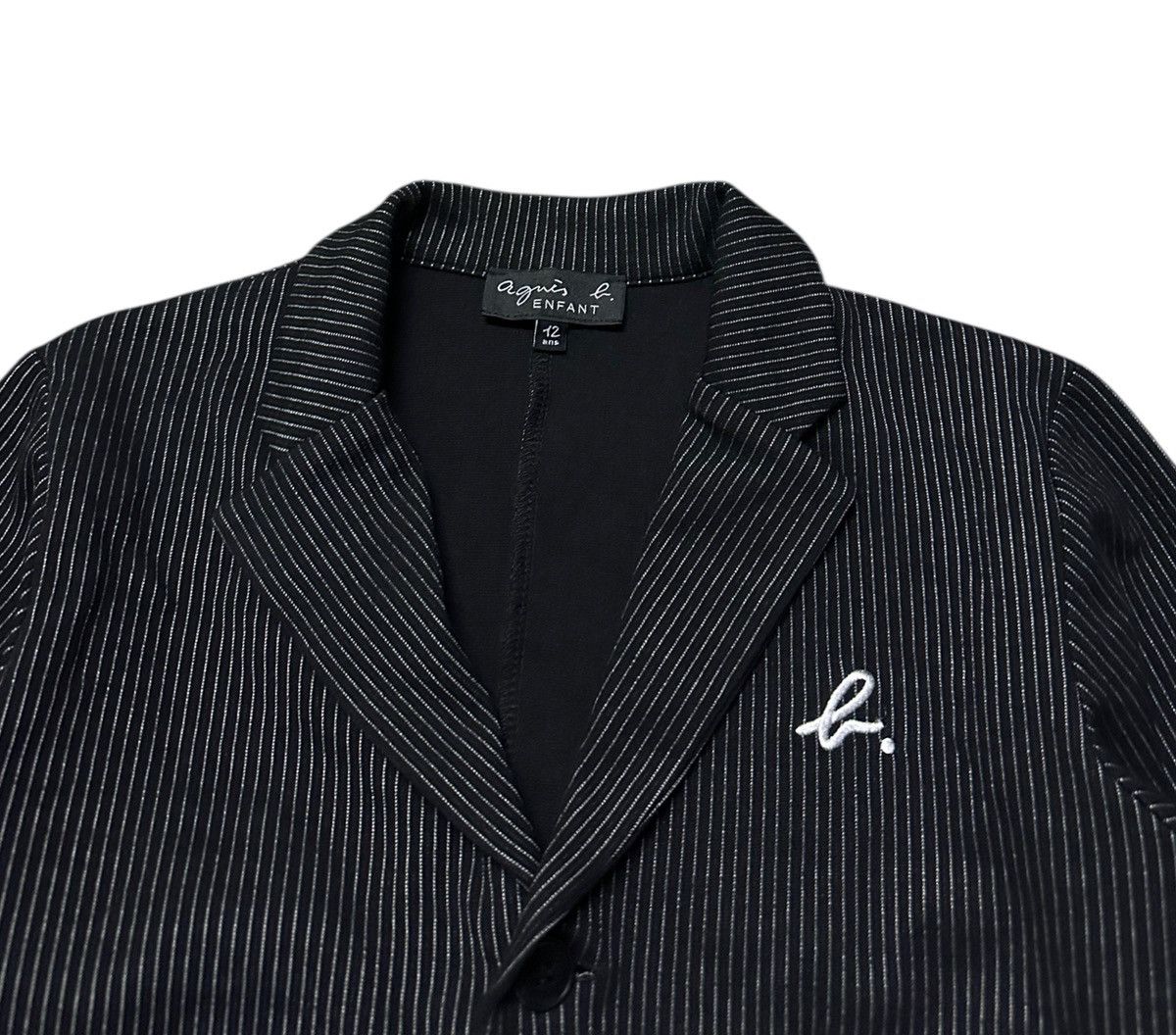 agnes b. agnès b. ENFANT black pinstripe blazer Size XS / US 0-2 / IT 36-38 - 2 Thumbnail