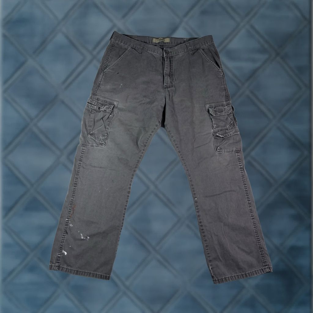 Wrangler Wrangler Jean Co. Cargo Hiking Camping Pants Gray Men's 36x30 Cargo Pocket 5-Pocket Regular Straight Jeans Mens Release: 36x30 Size US 36 / EU 52 - 1 Thumbnail