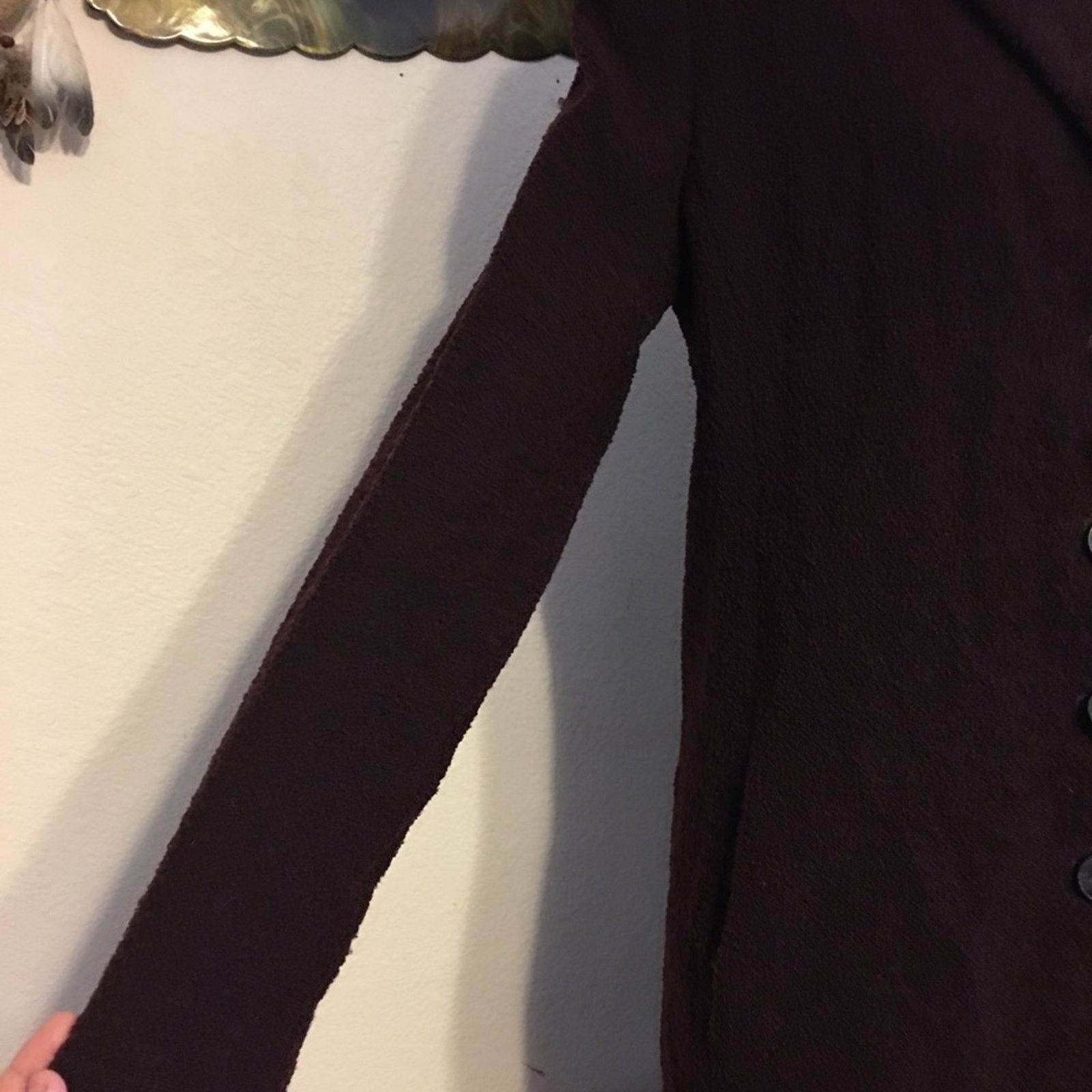 Vintage Olsen Collection burgundy jacket skirt suit Size M / US 6-8 / IT 42-44 - 3 Thumbnail