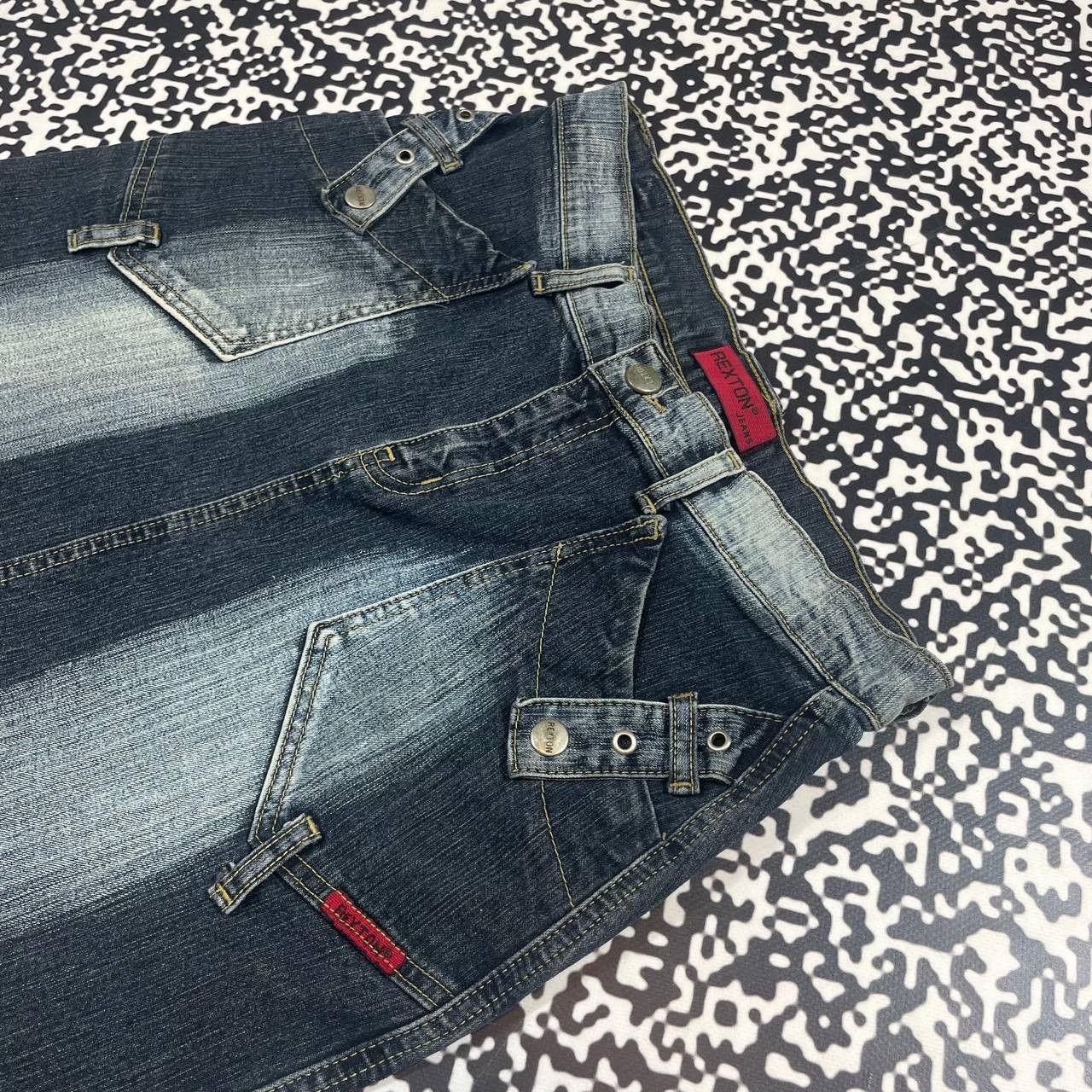 Japanese Brand Vintage Y2K Japanese Style Retro Denim Mini Skirt Size 25" / US 0 / IT 36 - 8 Thumbnail