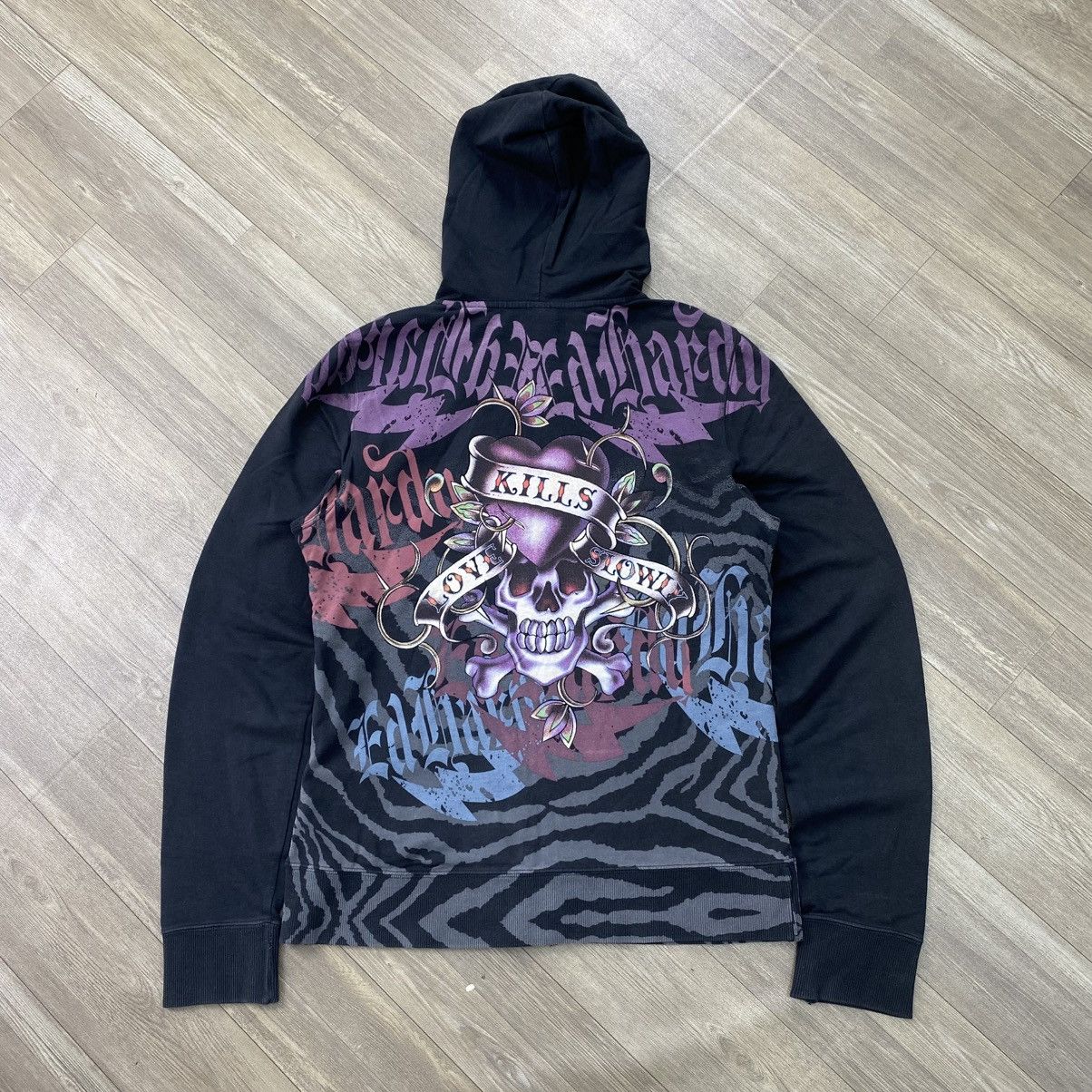 Ed Hardy Vintage Ed Hardy Love Kills Slowly Y2K Zip-Up Hoodie Size US M / EU 48-50 / 2 - 17 Thumbnail