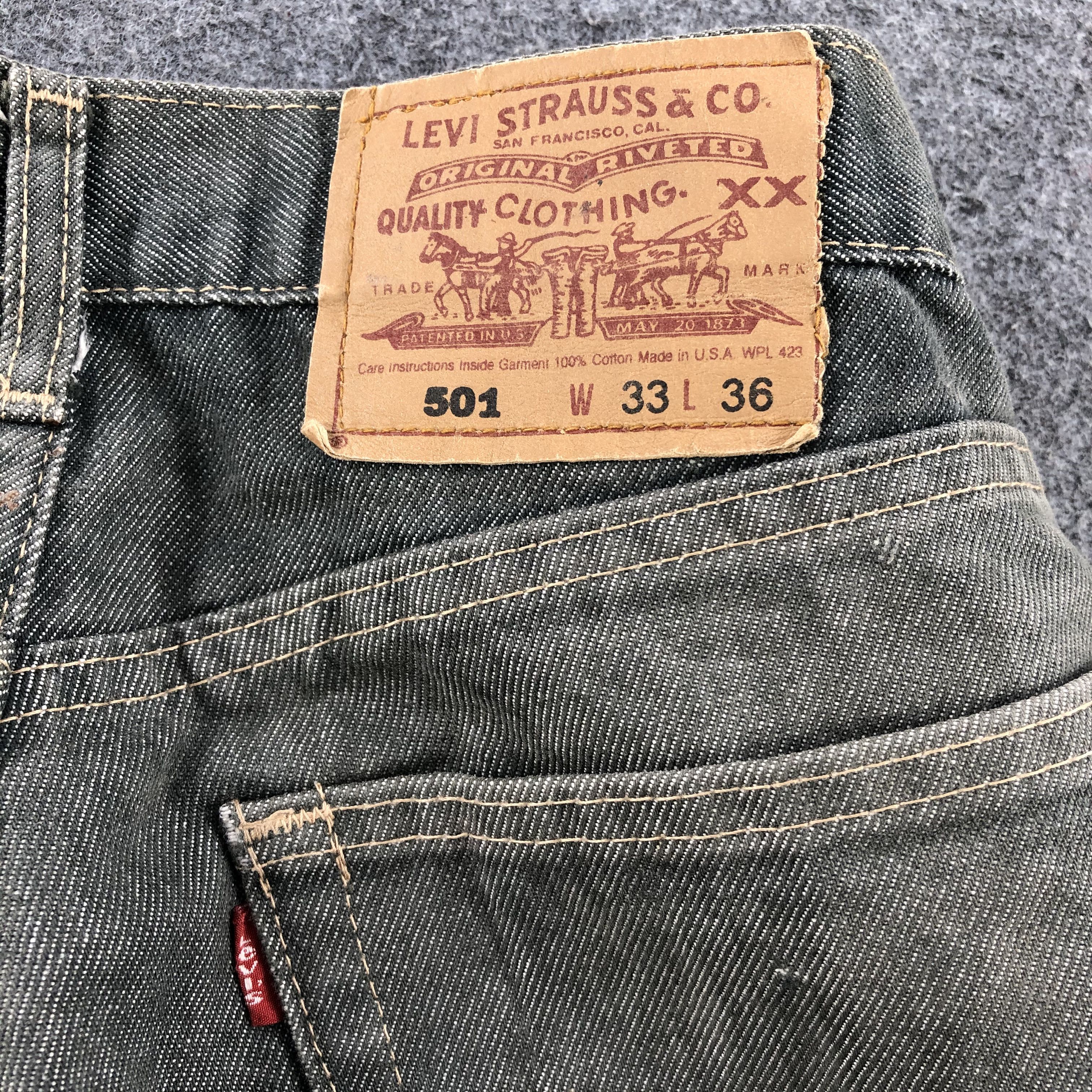 Levi's Vintage 90s Olive Levis 501 Jeans-JM1512 Size US 31 - 6 Thumbnail