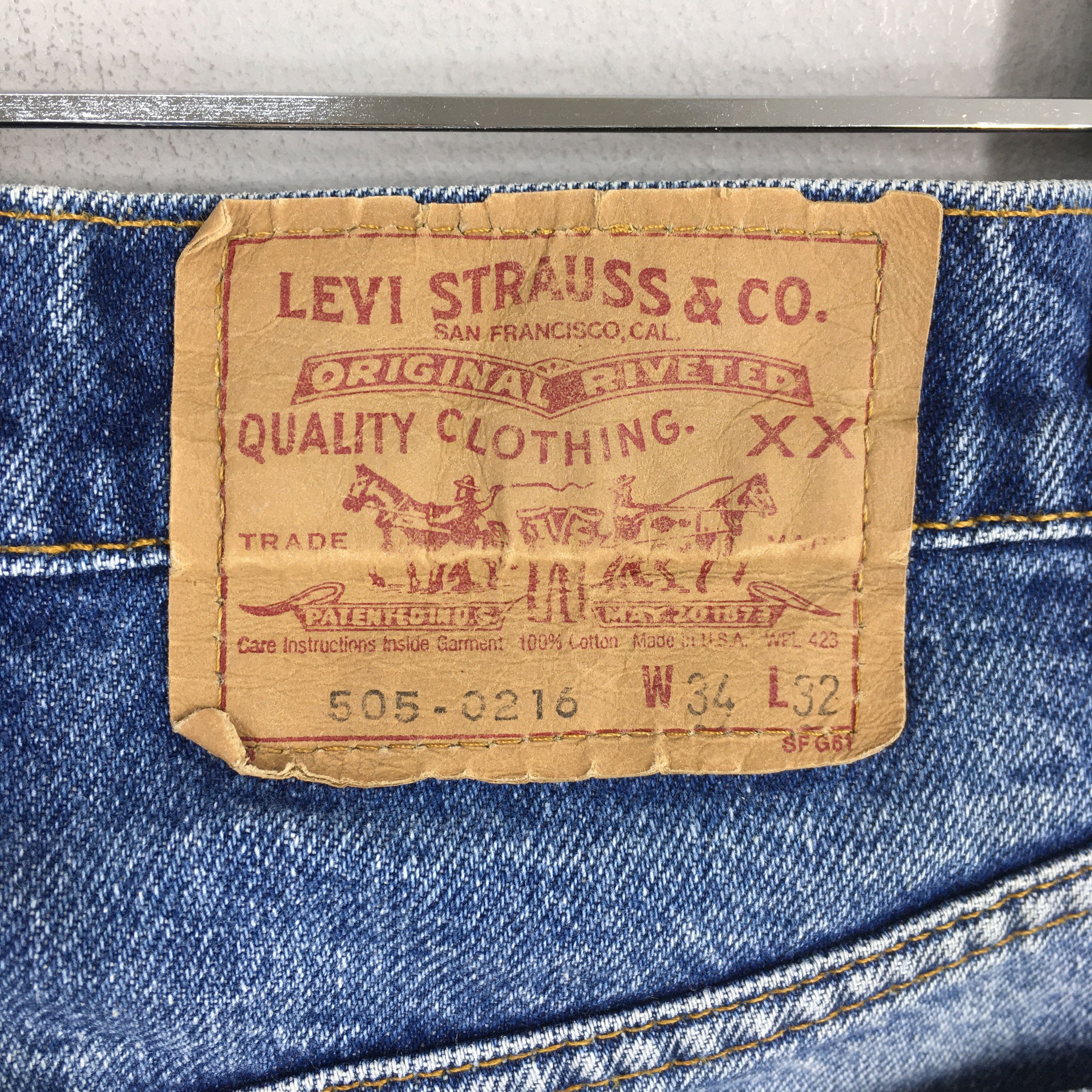Levi's Size 31x30 Vintage 80s Levi's 505 Faded Blue Jeans S573 Size US 31 - 11 Thumbnail