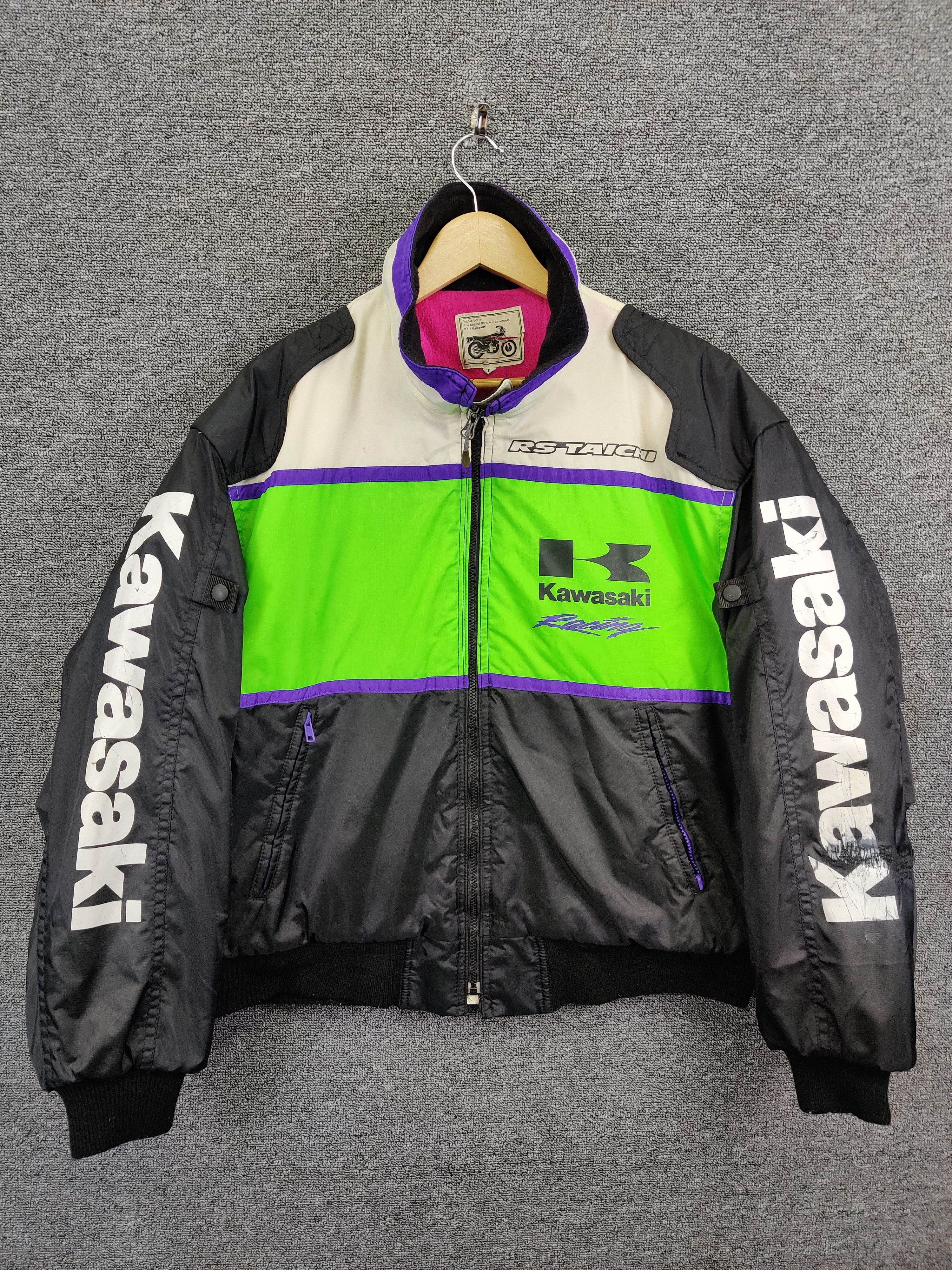 Vintage Vintage Kawasaki Racing Team Bomber Jacket Size US L / EU 52-54 / 3 - 1 Thumbnail