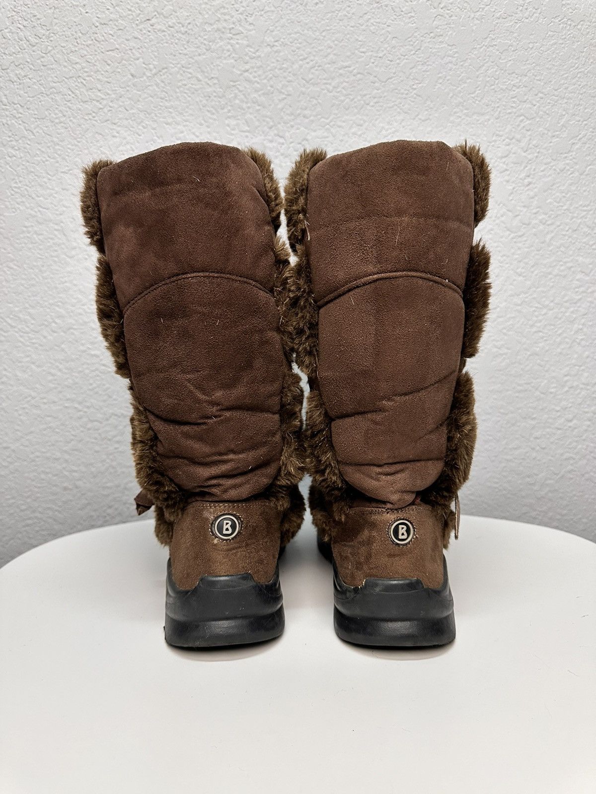 If Six Was Nine Fur Boots Bogner LGB Brown leather vintage Mohair Japan Hype Size US 8 / EU 41 - 7 Thumbnail