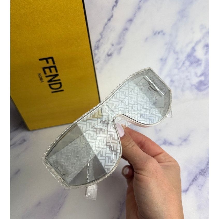 NEW Fendi Travel FE40128I Transparent Clear Mask Sunglasses