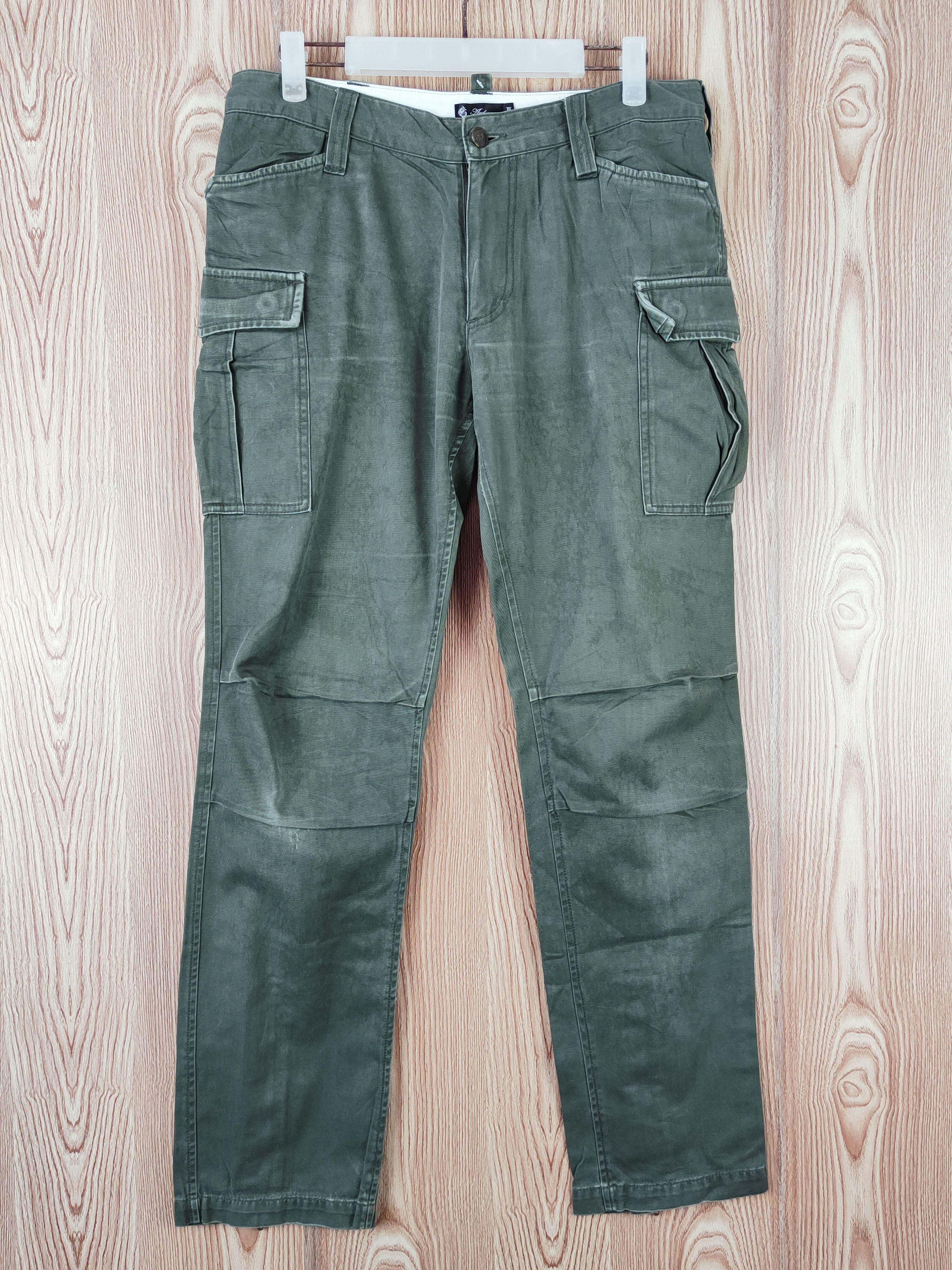 Japanese Brand Audienee Green Multipocket Tactical Cargo Pants #W908 Size US 31 - 1 Thumbnail