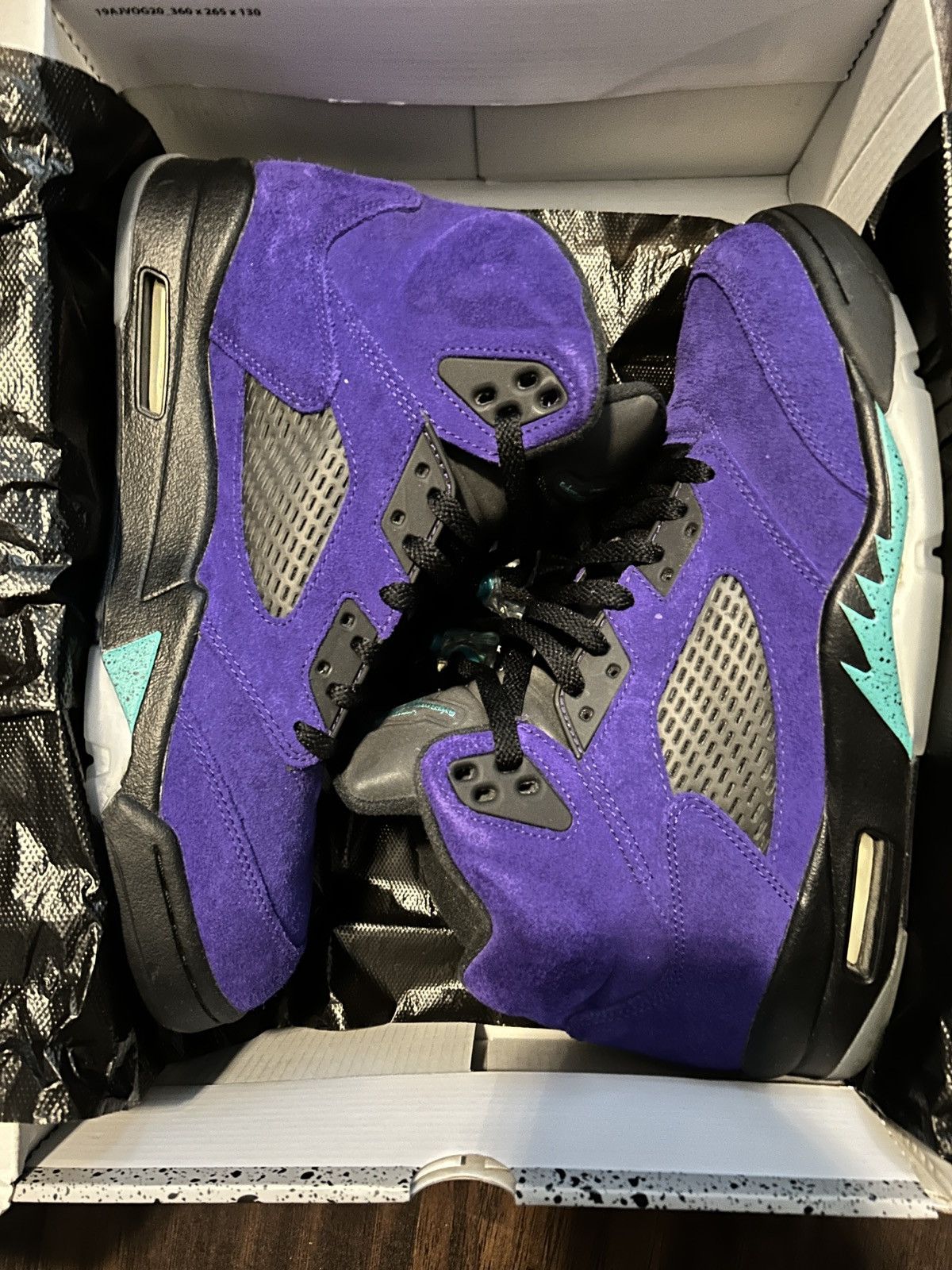 image of Air Jordan 5 Retro Alternate Grape Shoes in Purple, Men's (Size 11)