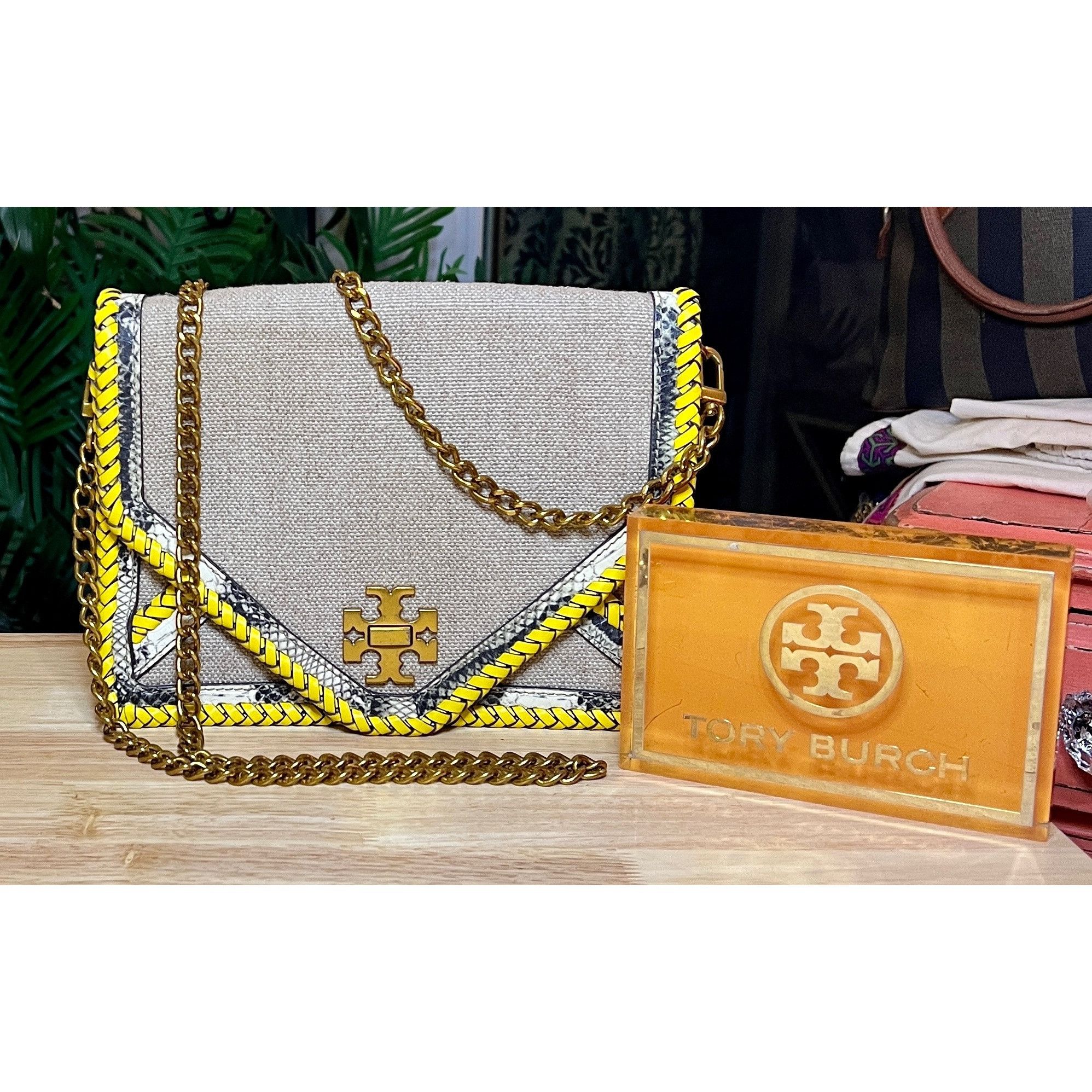 Tory Burch ✺✺ AUTHENTIC TORY BURCH LIMITED EDITION KIRA CANVAS & LEATHE Size ONE SIZE - 1 Thumbnail