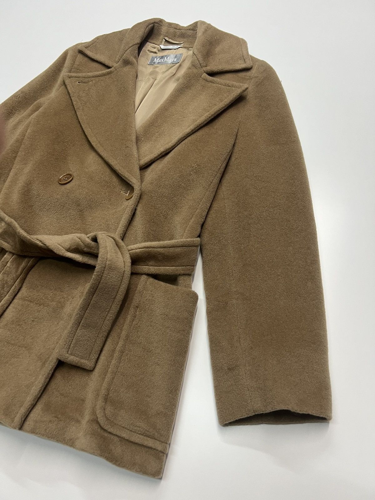 Max Mara 🔥MAXMARA DOUBLE BREAST COAT WITH BELT Size S / US 4 / IT 40 - 5 Thumbnail