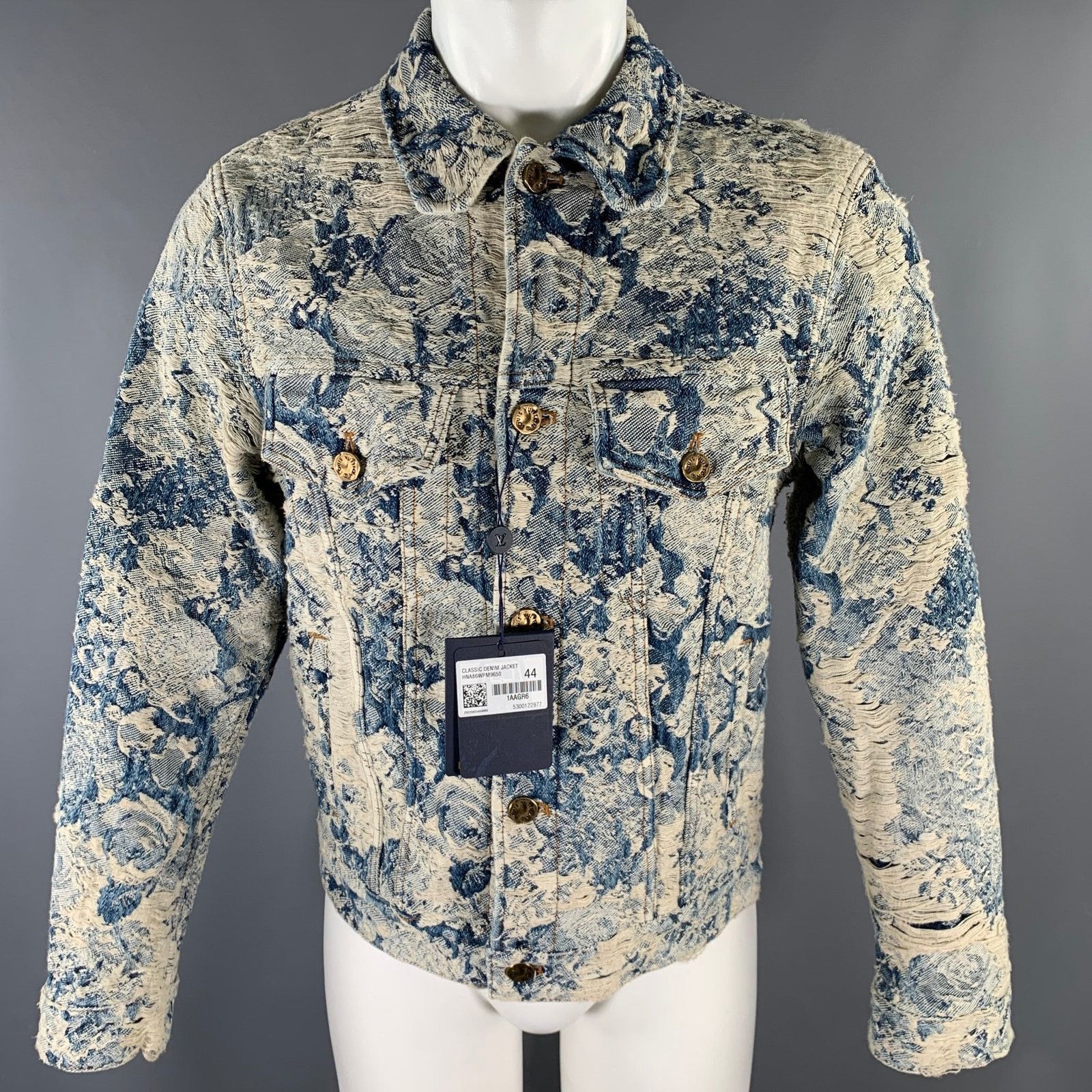 LOUIS VUITTON FW 2022 Distressed Denim Jacket