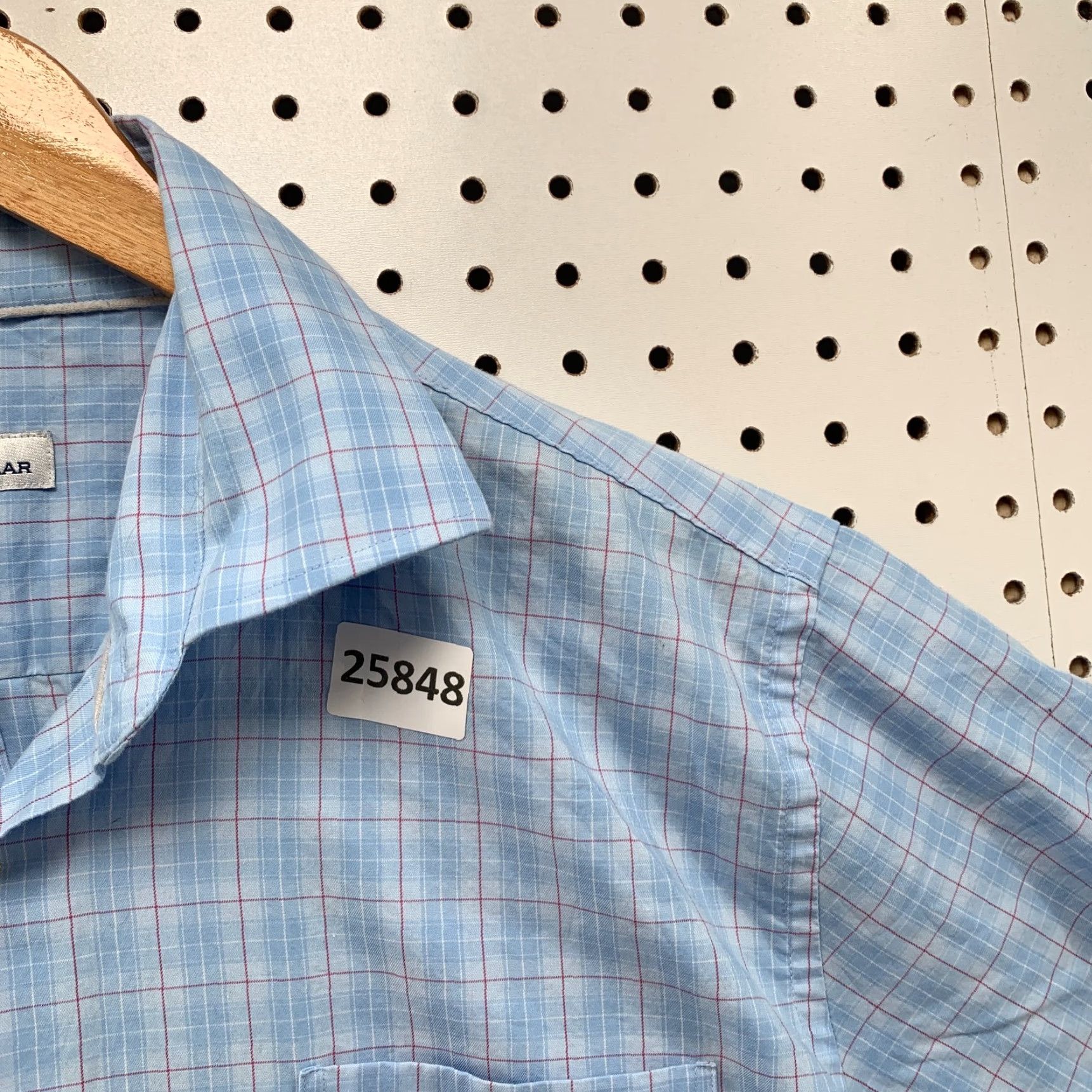 Peter Millar Peter Millar Button Shirt Blue red Check Short Sleeve Mens Large 24.5x30 Size US L / EU 52-54 / 3 - 7 Thumbnail