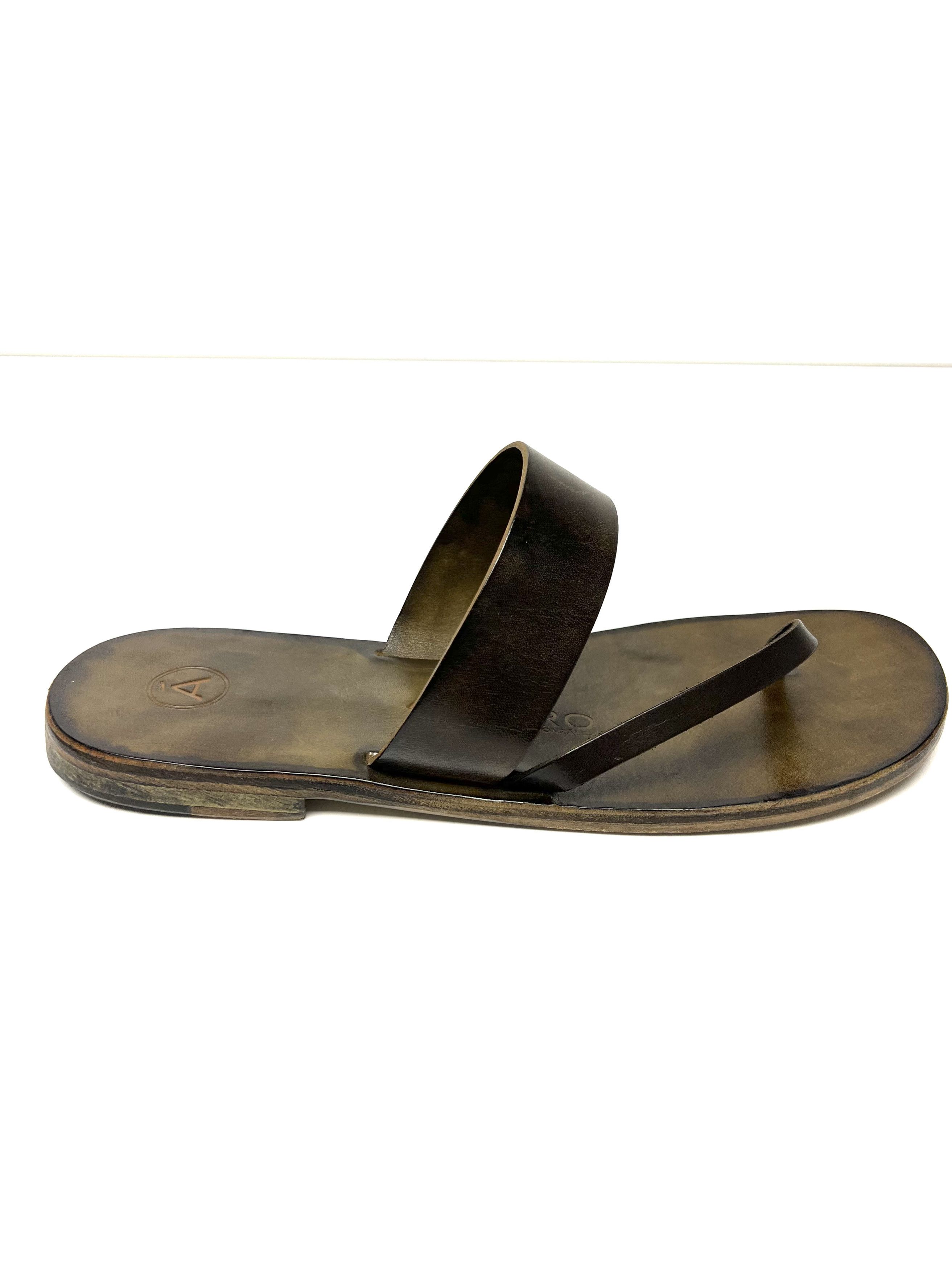 Other ALVARO GONZALEZ, MILITARY GREEN LEATHER HAND MADE, SLIDE Size US 11 / EU 44 - 8 Thumbnail