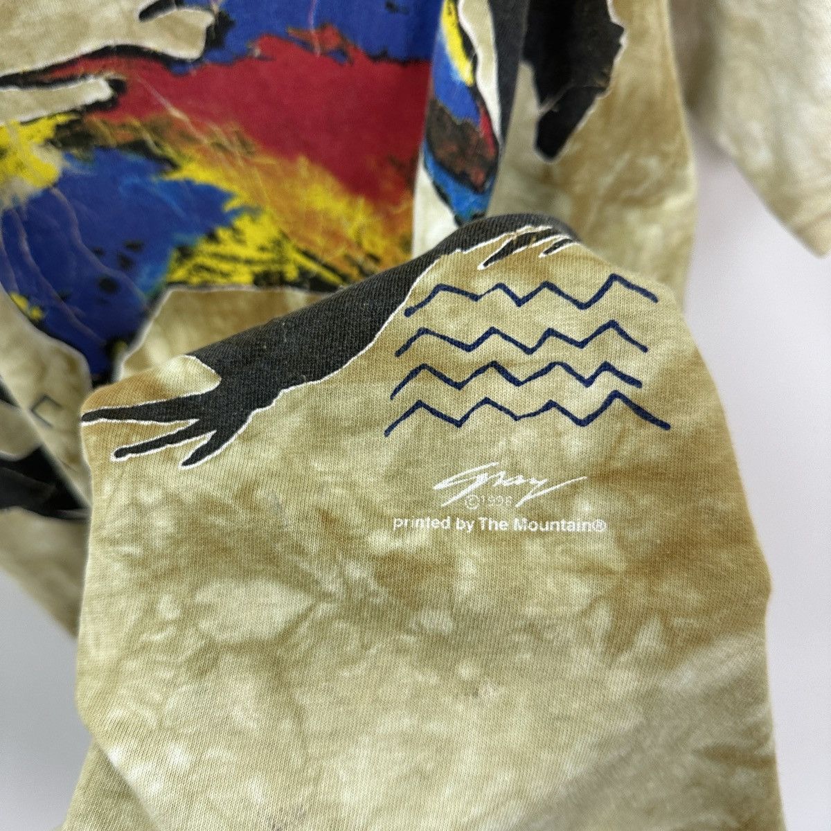 The Mountain Vintage 90s The Mountain Gray 96 Horses art tee tie dye y2k Size US M / EU 48-50 / 2 - 5 Thumbnail
