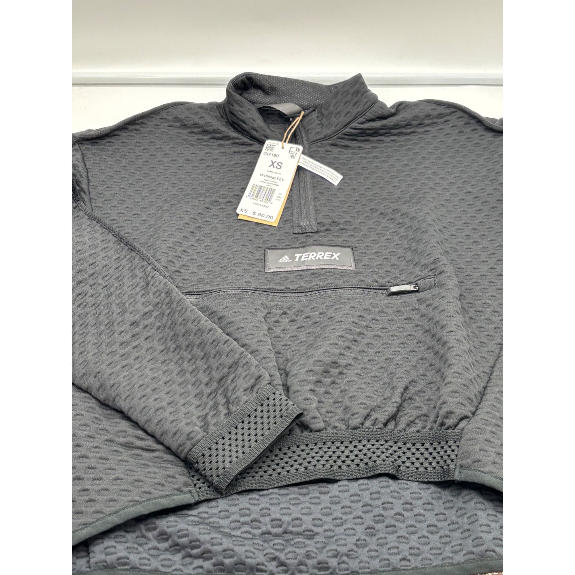 Adidas ADIDAS PERFORMANCE Terrex Hike 1/2 Zip Fleece Sweatshirt, Bl Size XS / US 0-2 / IT 36-38 - 9 Thumbnail