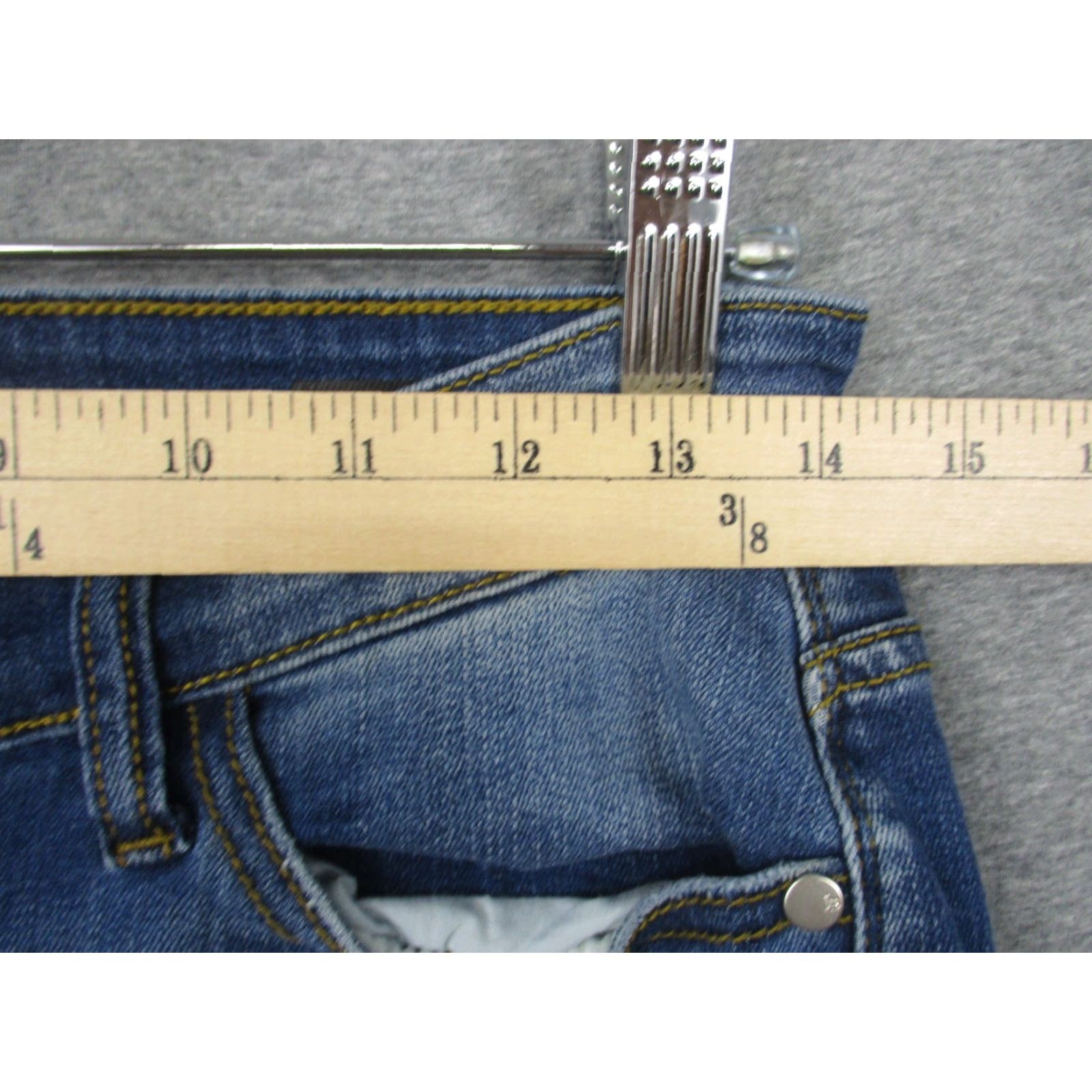 Vintage Judy Blue Jeans Cropped Distressed Stretch Comfort Sz 7/28 Blue Denim Regular 5-Pocket Womens Jeans Size 28" / US 6 / IT 42 - 5 Thumbnail
