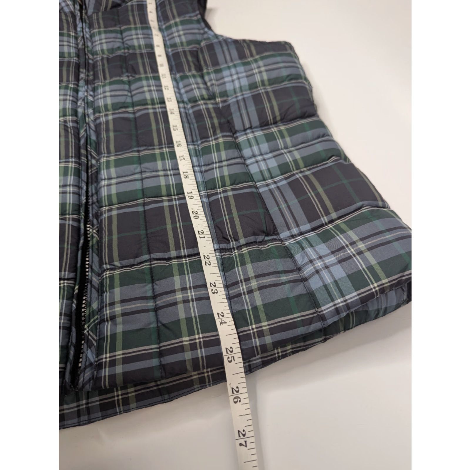 Eddie Bauer VINTAGE Eddie Bauer Premium Goose Down Vest Women's Large Blue Green Plaid Sleeveless Size L / US 10 / IT 46 - 5 Thumbnail