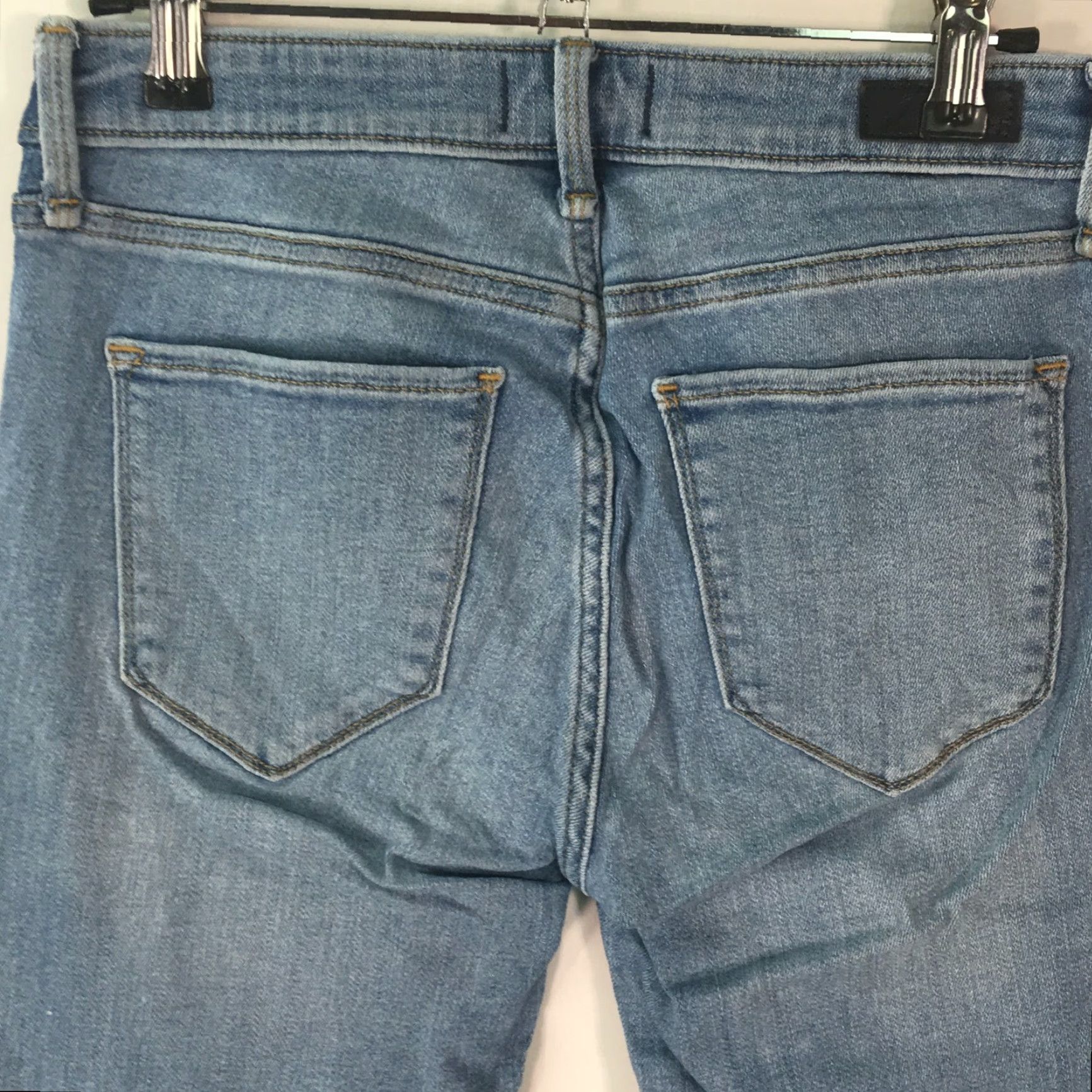 Abercrombie & Fitch Abercrombie & Fitch Harper Low Rise Ankle Blue Denim Jeans Womens 28 Inseam 28 Regular 5-Pocket Belt Loops Zipper Button 26/2L 28X28 Size 26" / US 2 / IT 38 - 4 Thumbnail