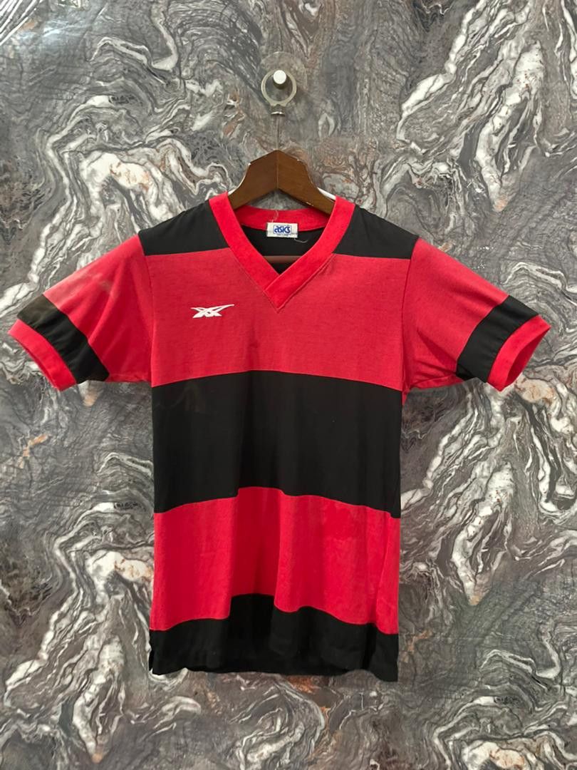 Asics Asics Japan 🇯🇵 long sleeve T-shirt red black made in japan Size US L / EU 52-54 / 3 - 1 Thumbnail