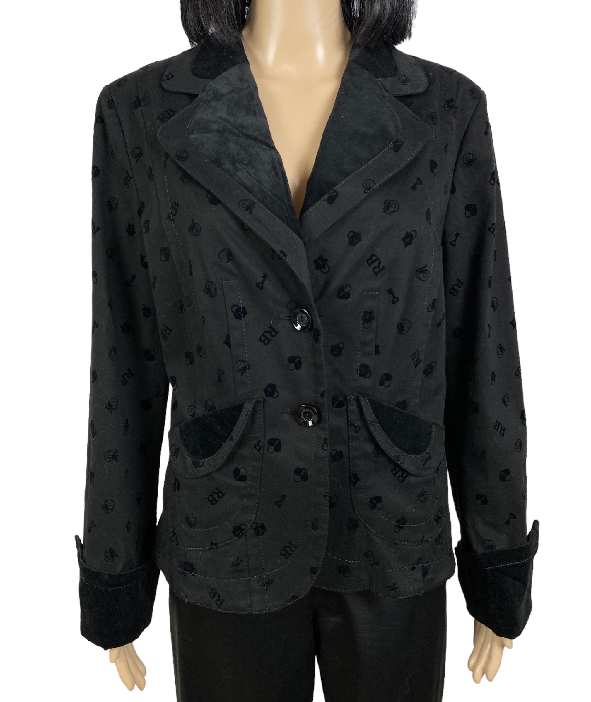 Other Roccobarocco Italy Monogrammed Blazer Size US 12 Size XL / US 12-14 / IT 48-50 - 7 Thumbnail