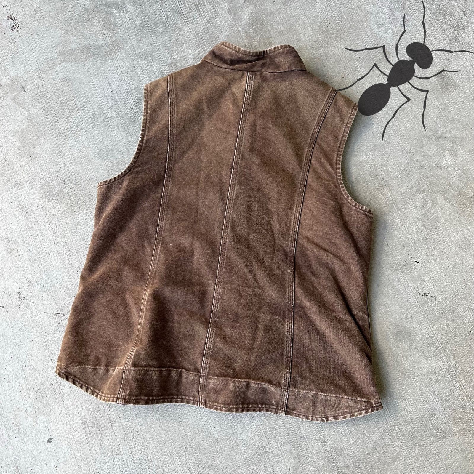 Carhartt × Vintage Carhartt WOMENS brown sherpa work wear vest Size US XL / EU 56 / 4 - 5 Thumbnail