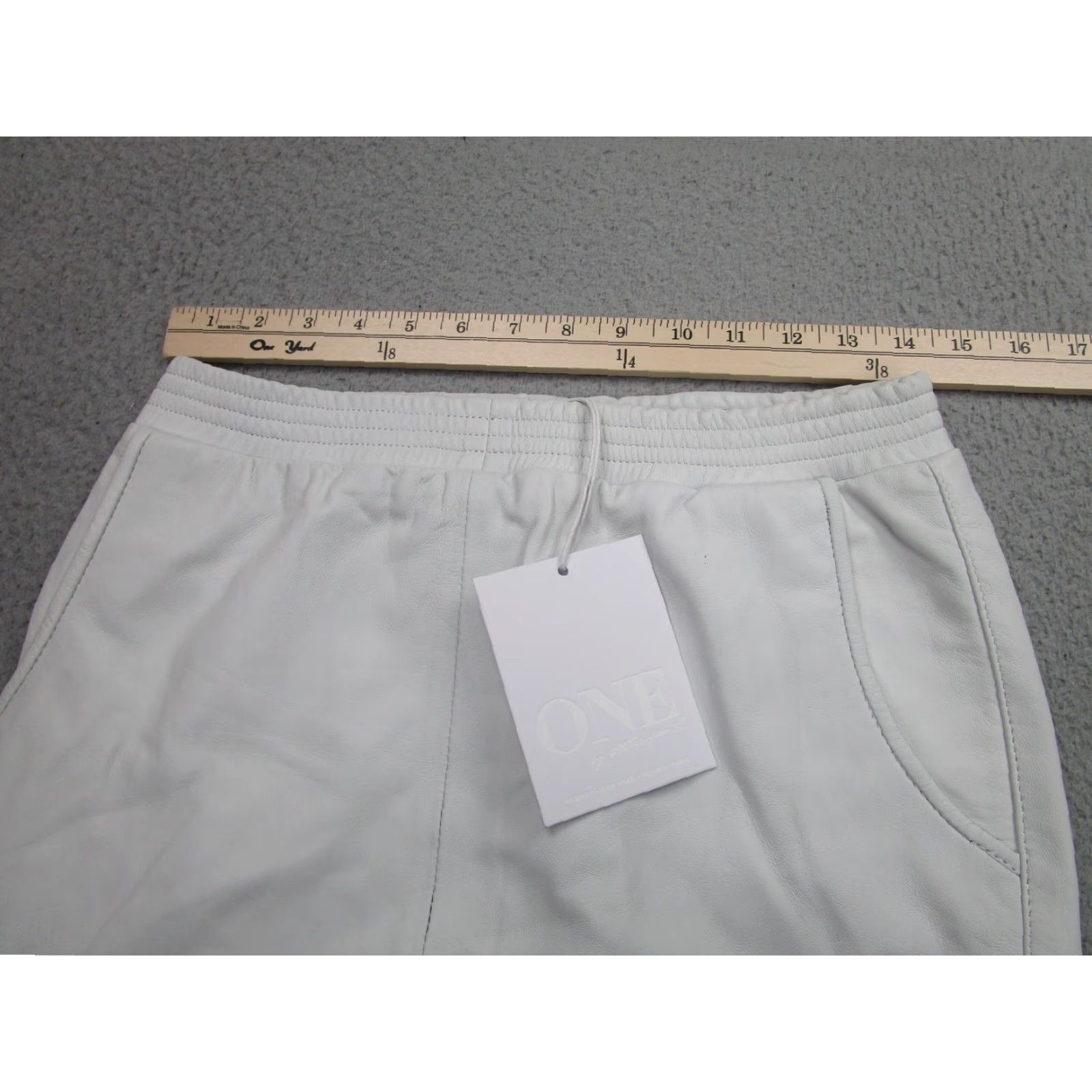 Vintage VINTAGE One Teaspoon Leather Skirt Women M White Awesome Leather Pockets 15780A Size 32" / US 10 / IT 46 - 2 Thumbnail
