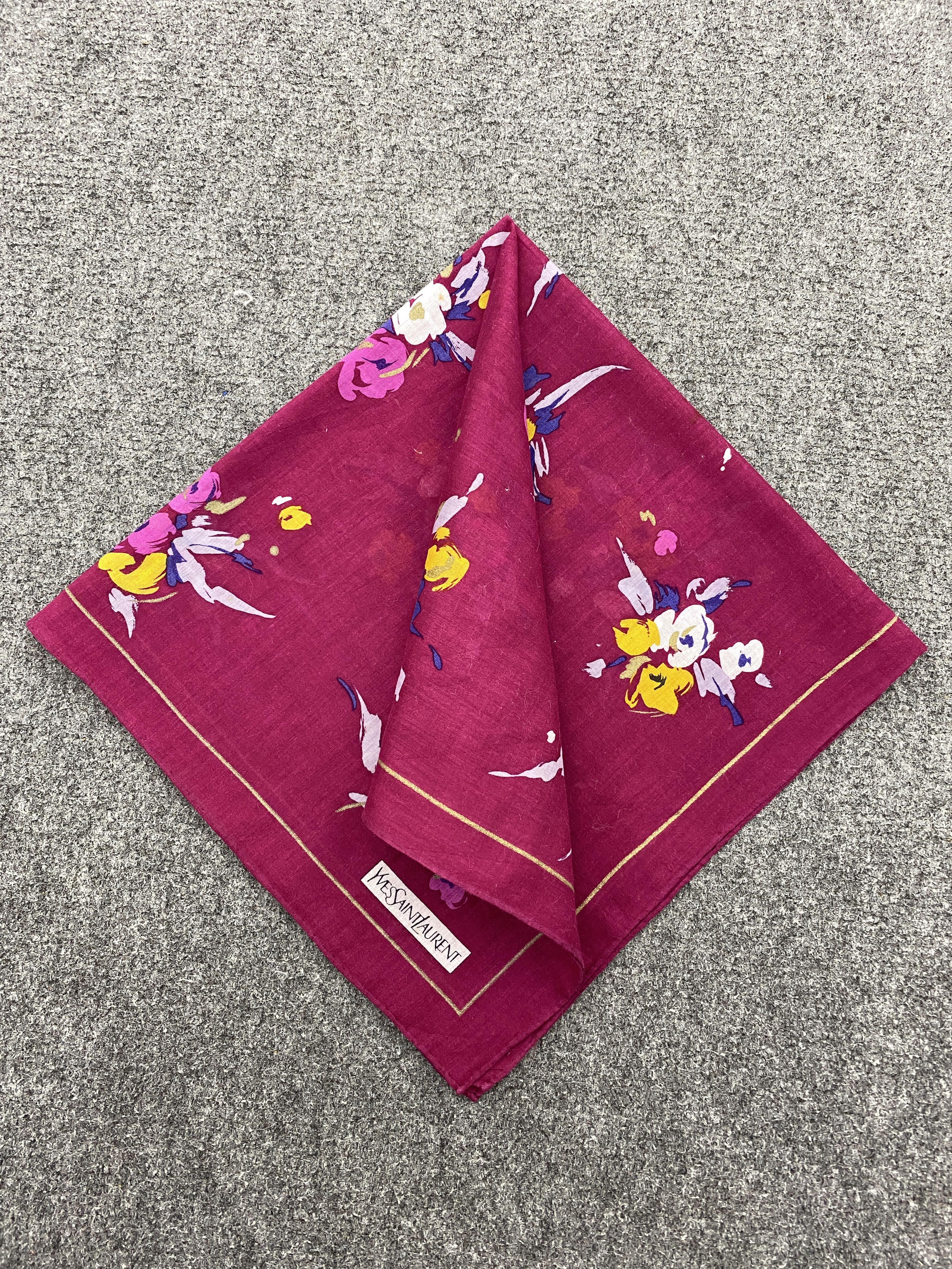 Yves Saint Laurent Yves Saint Laurent Handkerchief / Neckerchief HKC0938 Size ONE SIZE - 3 Thumbnail