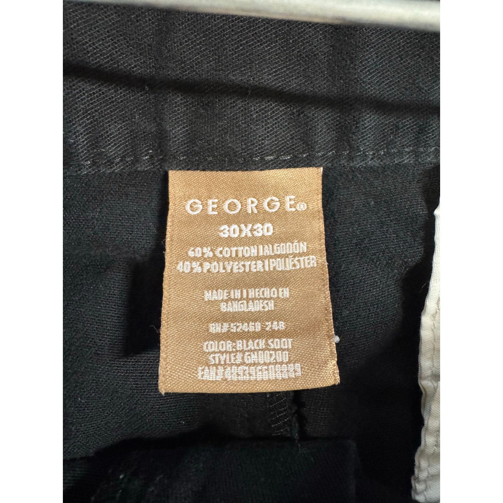 George George Black Dress Pants Men's Size 30x30 Size US 30 / EU 46 - 3 Thumbnail