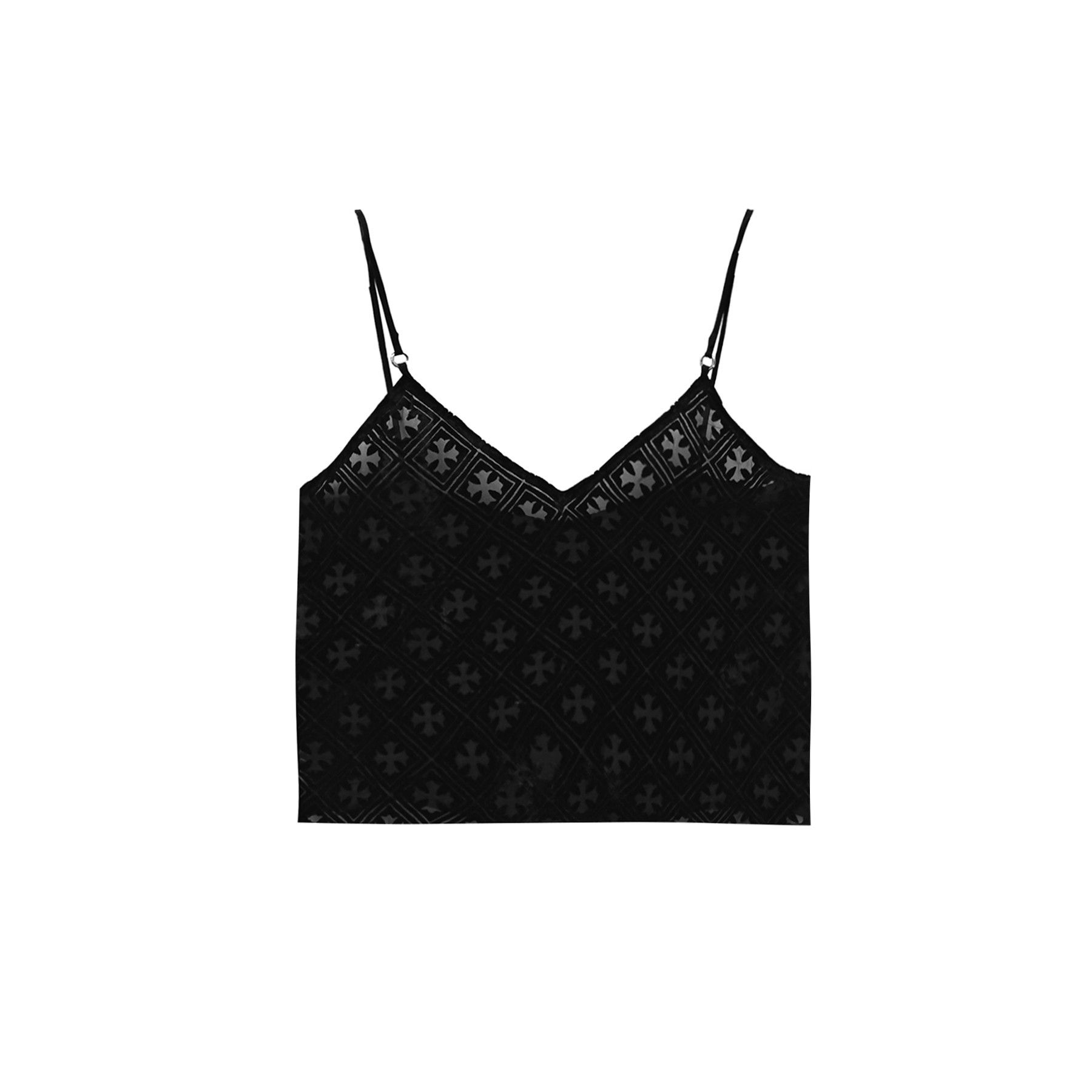 Chrome Hearts Velvet Black Tonal Monogram Tank Top