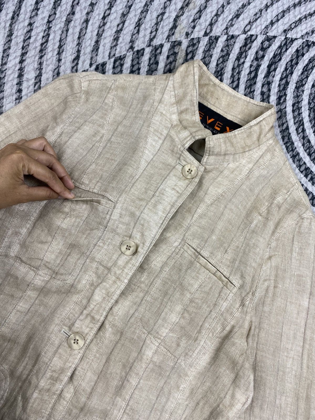 Krizia Uomo Vintage EVEX By Krizia Beige Linen Jacket Size M / US 6-8 / IT 42-44 - 7 Thumbnail