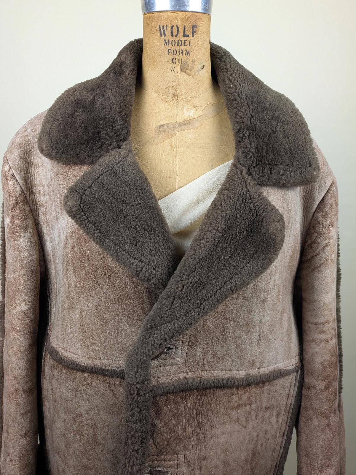 Other 1970's Canadian sheepskin suede patchwork coat Size US L / EU 52-54 / 3 - 3 Thumbnail