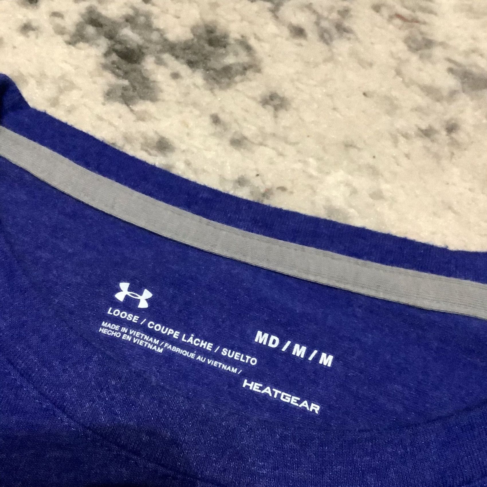 Under Armour Under Armour Men's T-Shirt Crew Neck Navy Blue Loose Fit Heat Gear Top M Size US M / EU 48-50 / 2 - 2 Thumbnail