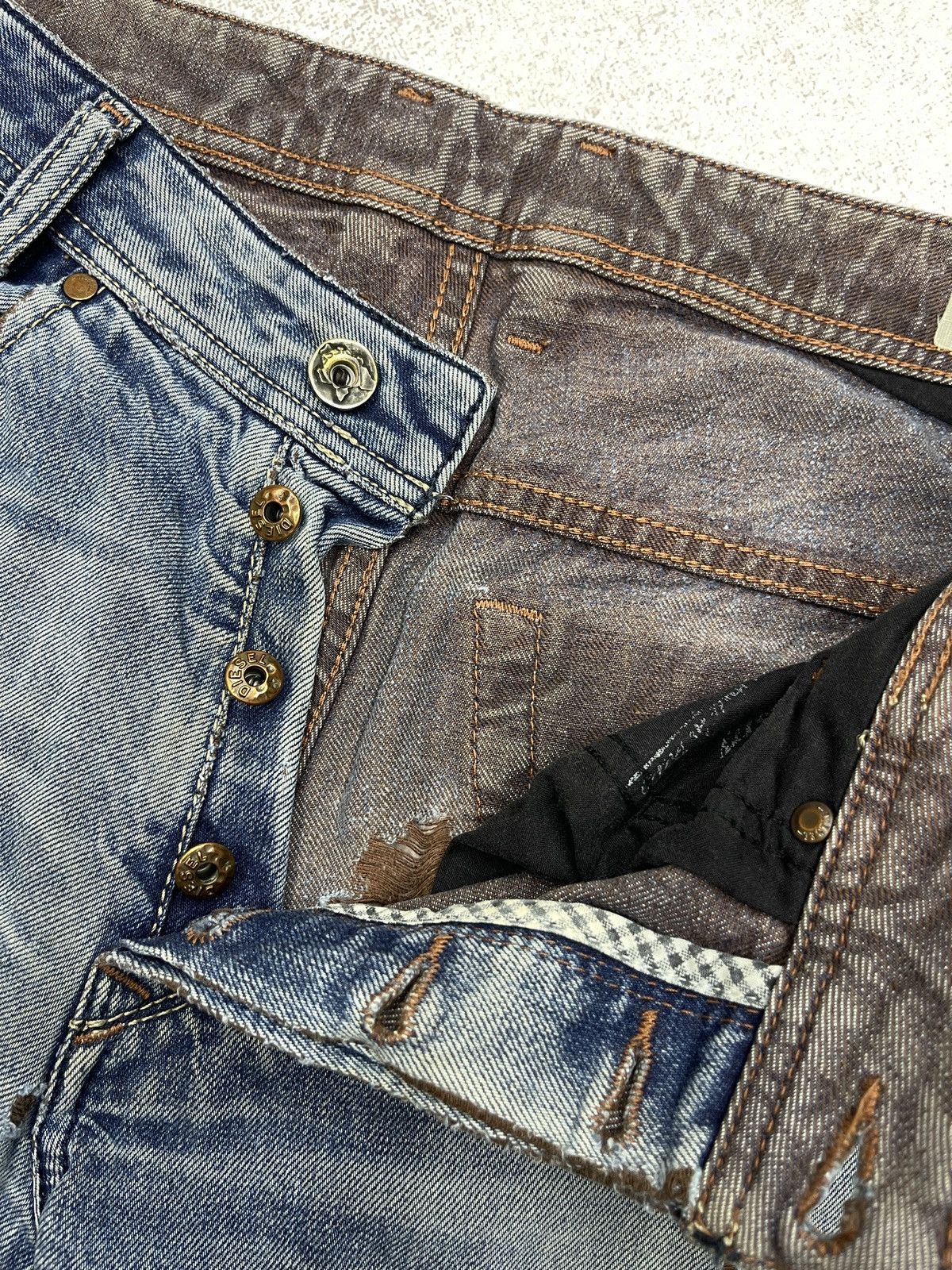 Diesel Diesel IAKOP Ripped Denim Jeans Blue Made in Italy Size US 30 / EU 46 - 14 Thumbnail