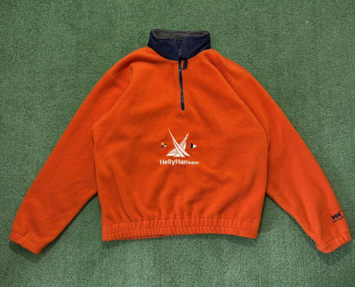 Helly Hansen Helly Hansen Orange Fleece Oversize Halfzip Vintage Size US M / EU 48-50 / 2 - 1 Thumbnail