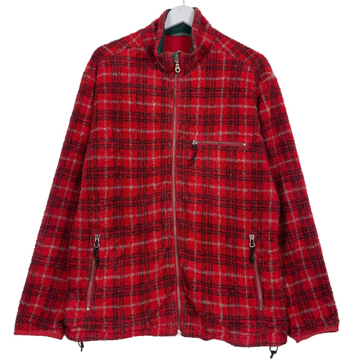 Japanese Brand × Uniqlo 💥UNIQLO DEEP PILE FLEECE TARTAN ZIPPER SWEATER Size US L / EU 52-54 / 3 - 1 Thumbnail