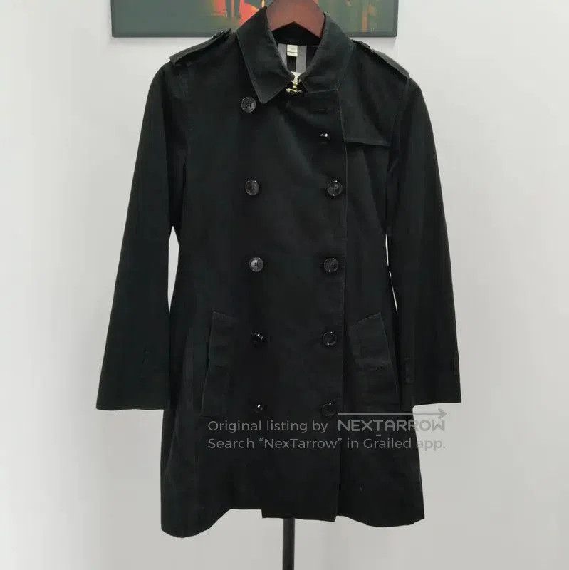 Burberry Burberry Black Long Cotton Trench Coat. Size L / US 10 / IT 46 - 1 Thumbnail